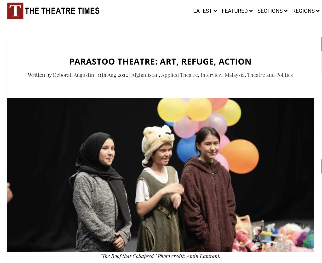 Parastoo Theater in The Theatre Times