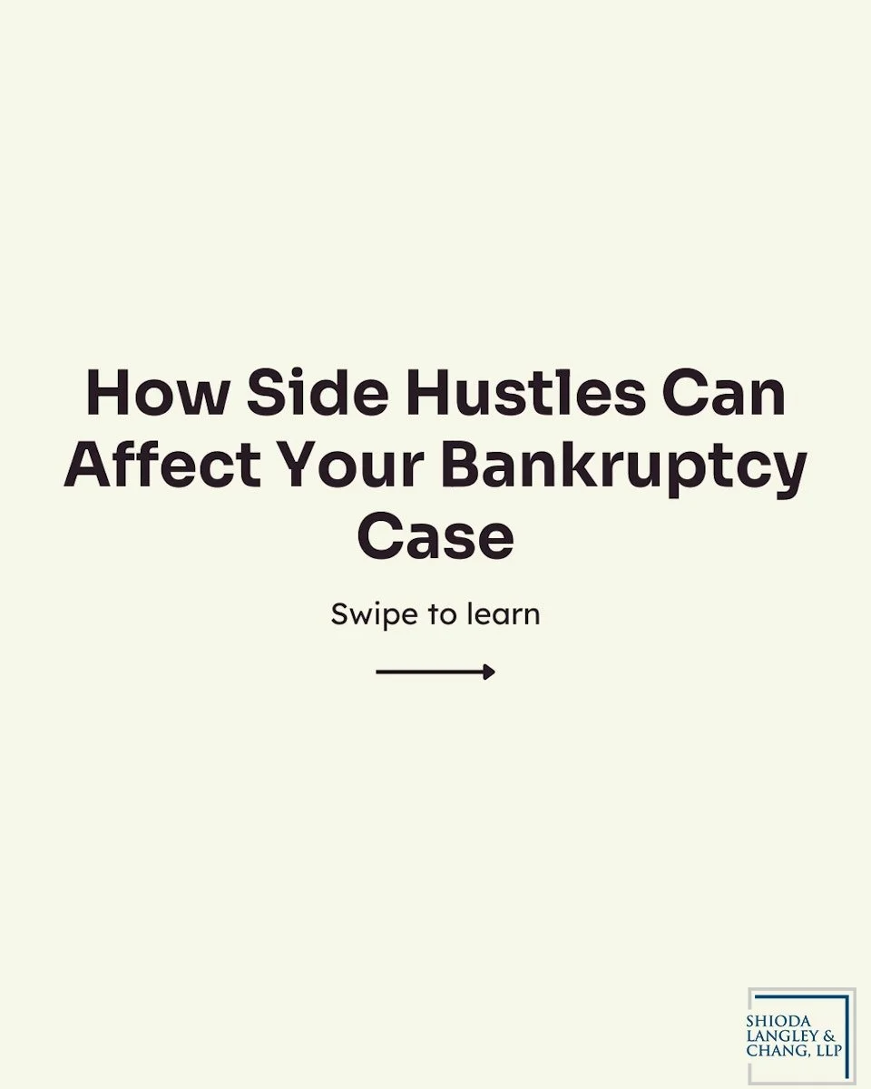 Considering a side hustle to supplement your income while managing bankruptcy? You're not alone &mdash; many people look for extra income during financial hardship. 

But before you start a side gig, it's important to understand how it can affect you