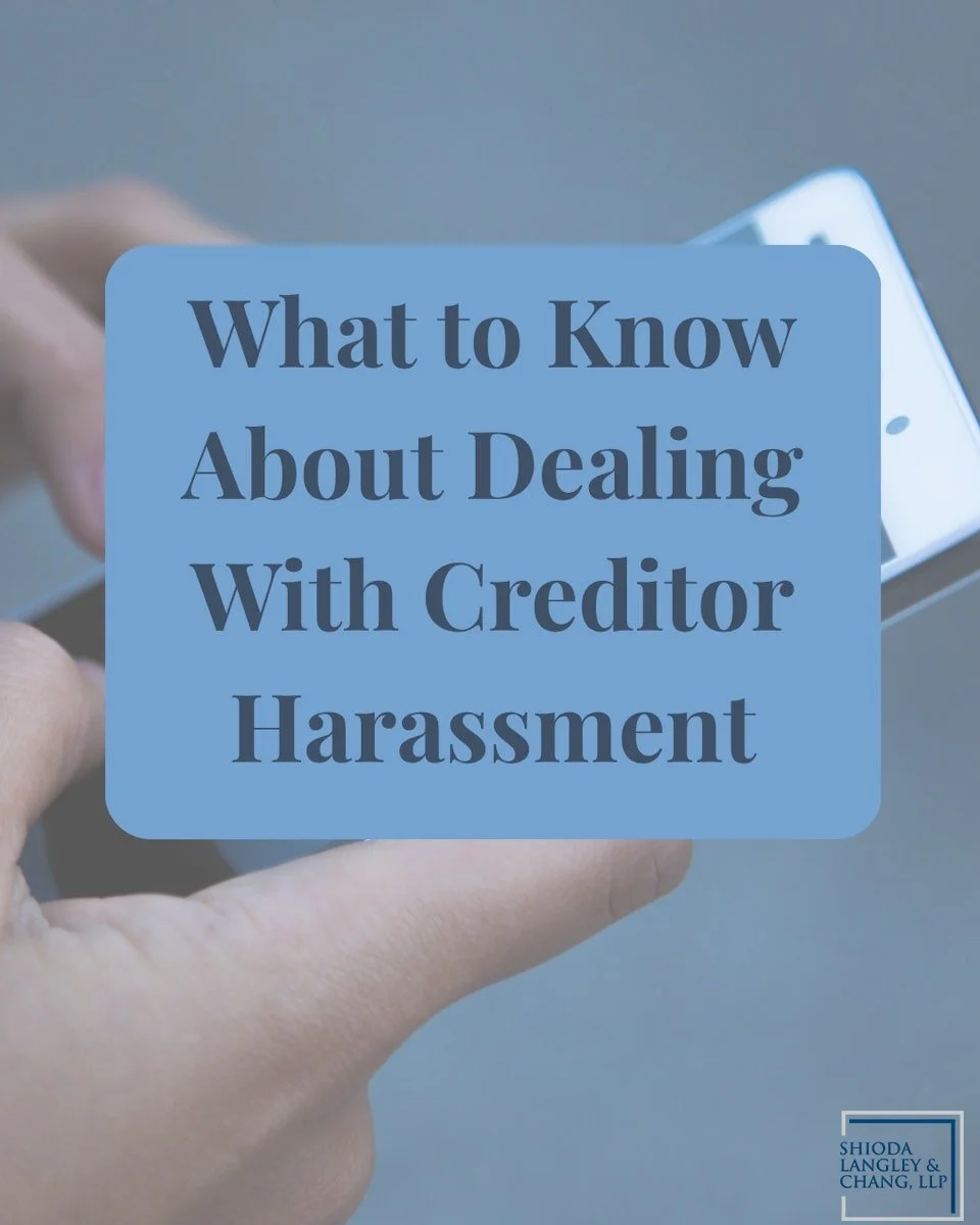 Did you know that creditor harassment after declaring bankruptcy is illegal?

Once you file for bankruptcy, an automatic stay goes into effect, which legally requires creditors to stop contacting you about your debts. That means no more calls, letter