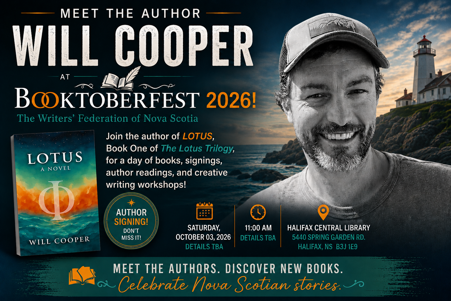 Meet the Author: Will Cooper @ Halifax Central Library (Halifax, NS)