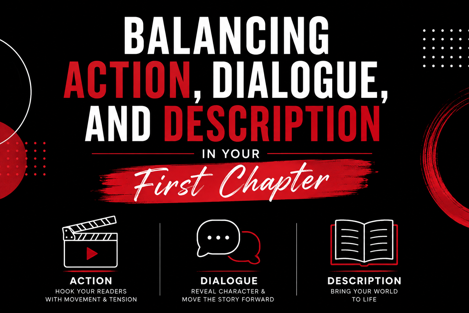 Balancing Action, Dialogue, and Description in Your First Chapter
