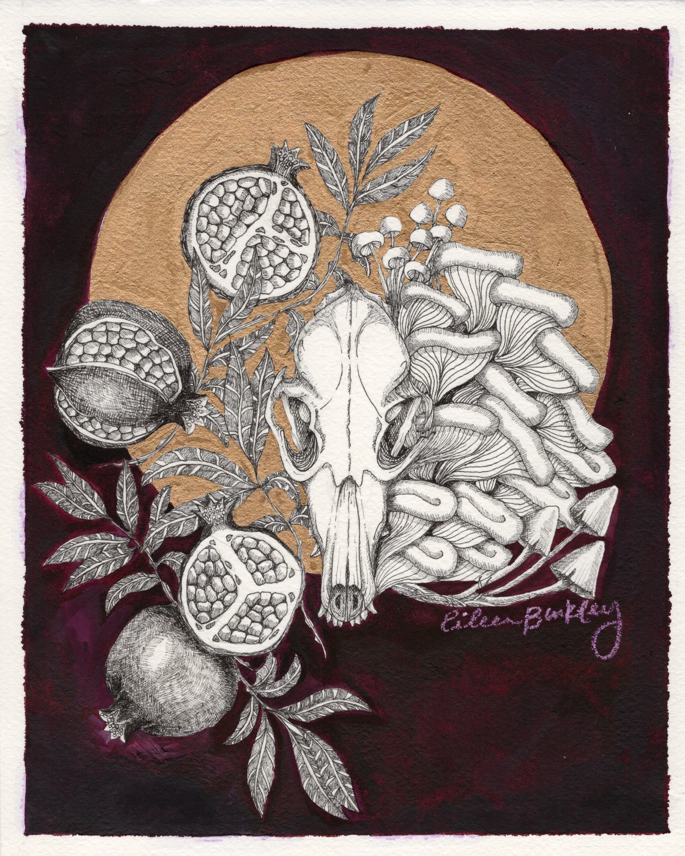 Pomegranate Fox Skull.JPEG