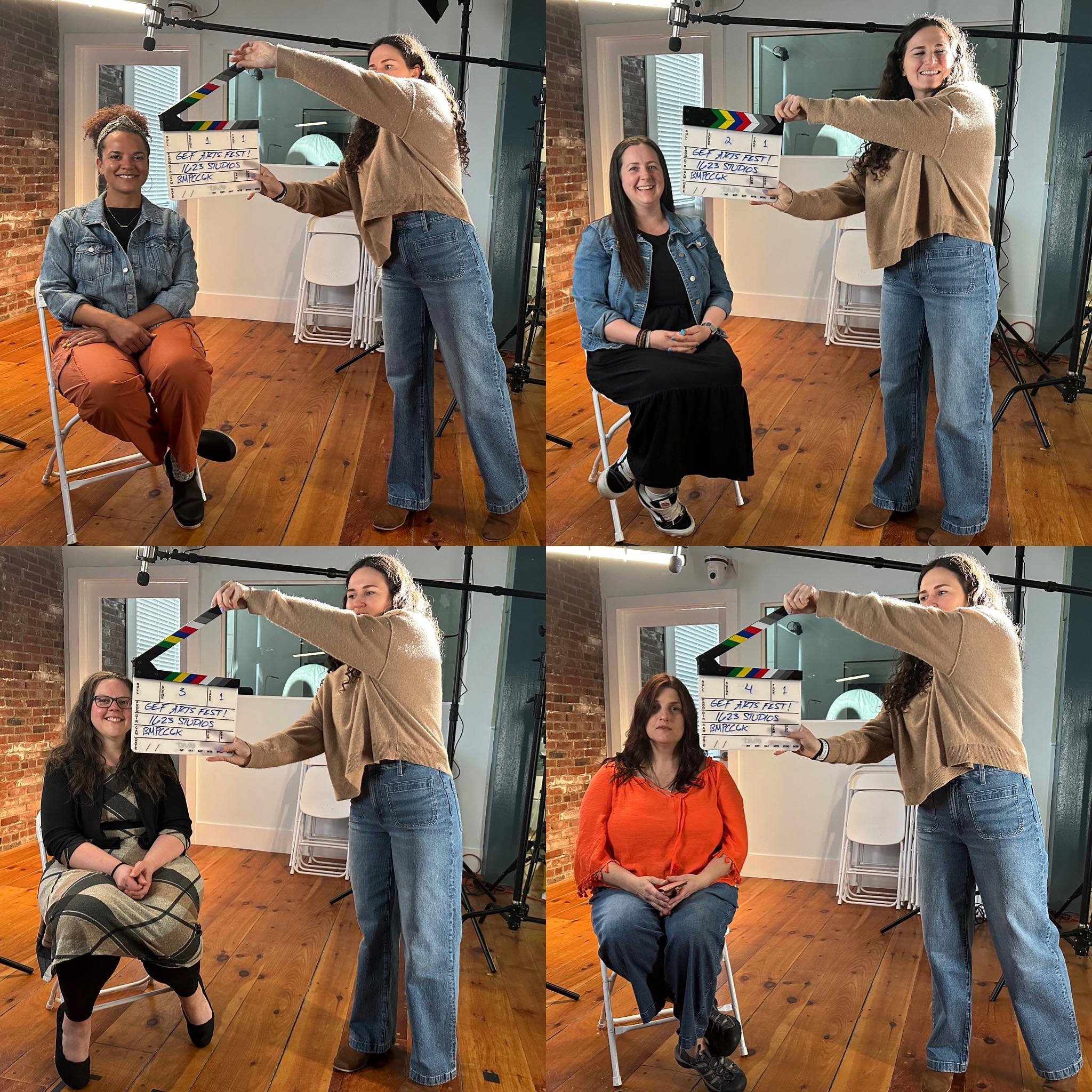 Lights, camera, ACTION! 🎬 🎥 🌟 

Wrapping up the week with an Arts Fest promo shoot with planning team members Toni, Jamie, Lauren and Christen. Their excitement about the event is infectious! Be on the lookout for this promo from our friends at @1