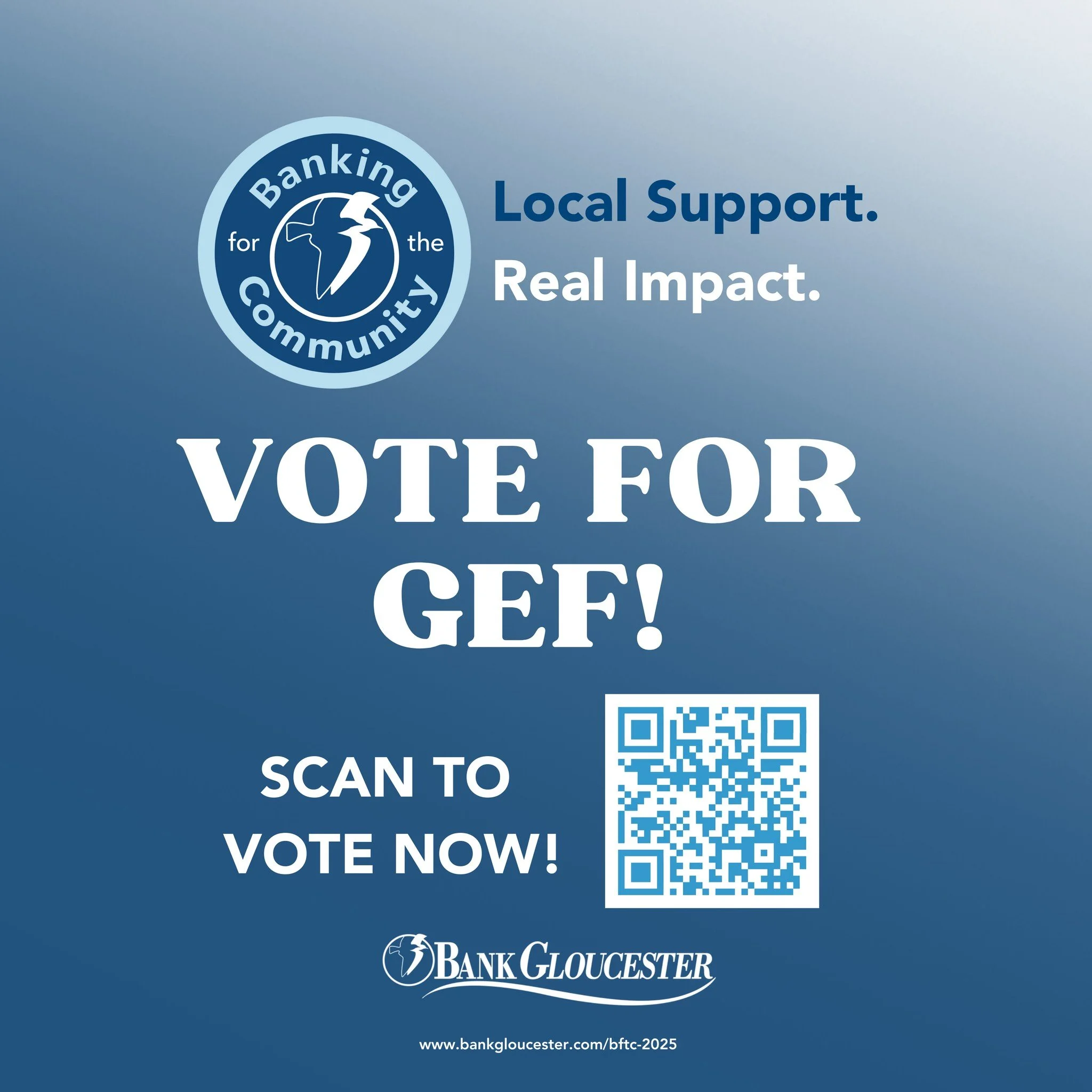 GEF is honored to be nominated for @bankgloucester's Banking for the Community program, with a chance to secure up to $5,000 to support transformative programs in the Gloucester Schools! We hope our 20-year track record of sparking creativity, innova