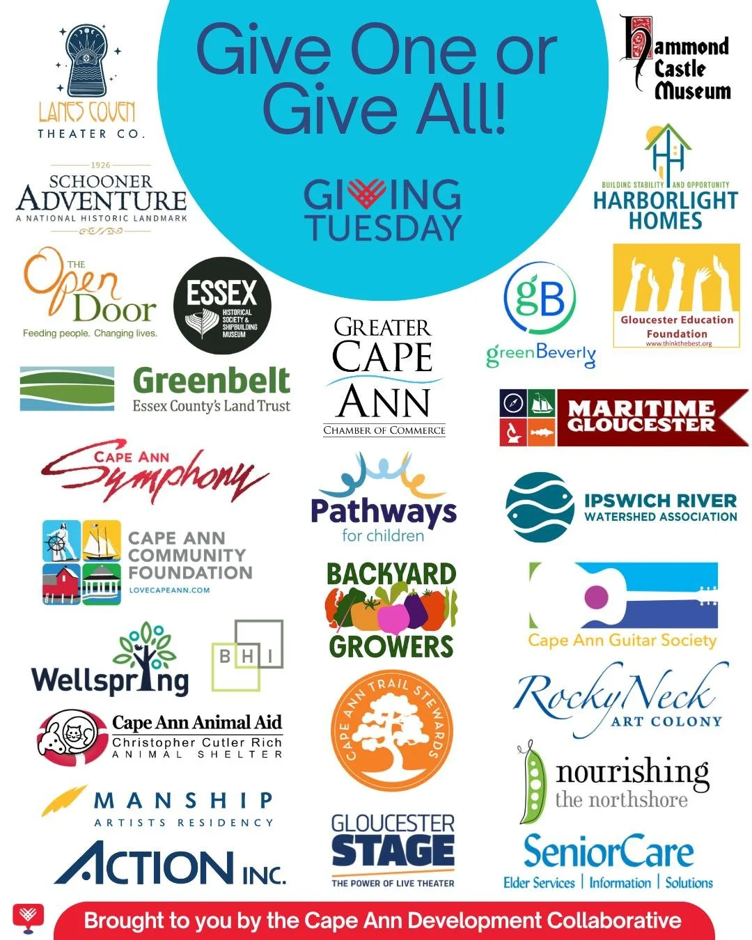 GEF is proud to serve in this network of terrific local nonprofits to support education; youth, families and seniors; arts and culture; and natural resources across Cape Ann. On this #GivingTuesday, we encourage you to #GiveLocal to any (or all? 😉) 