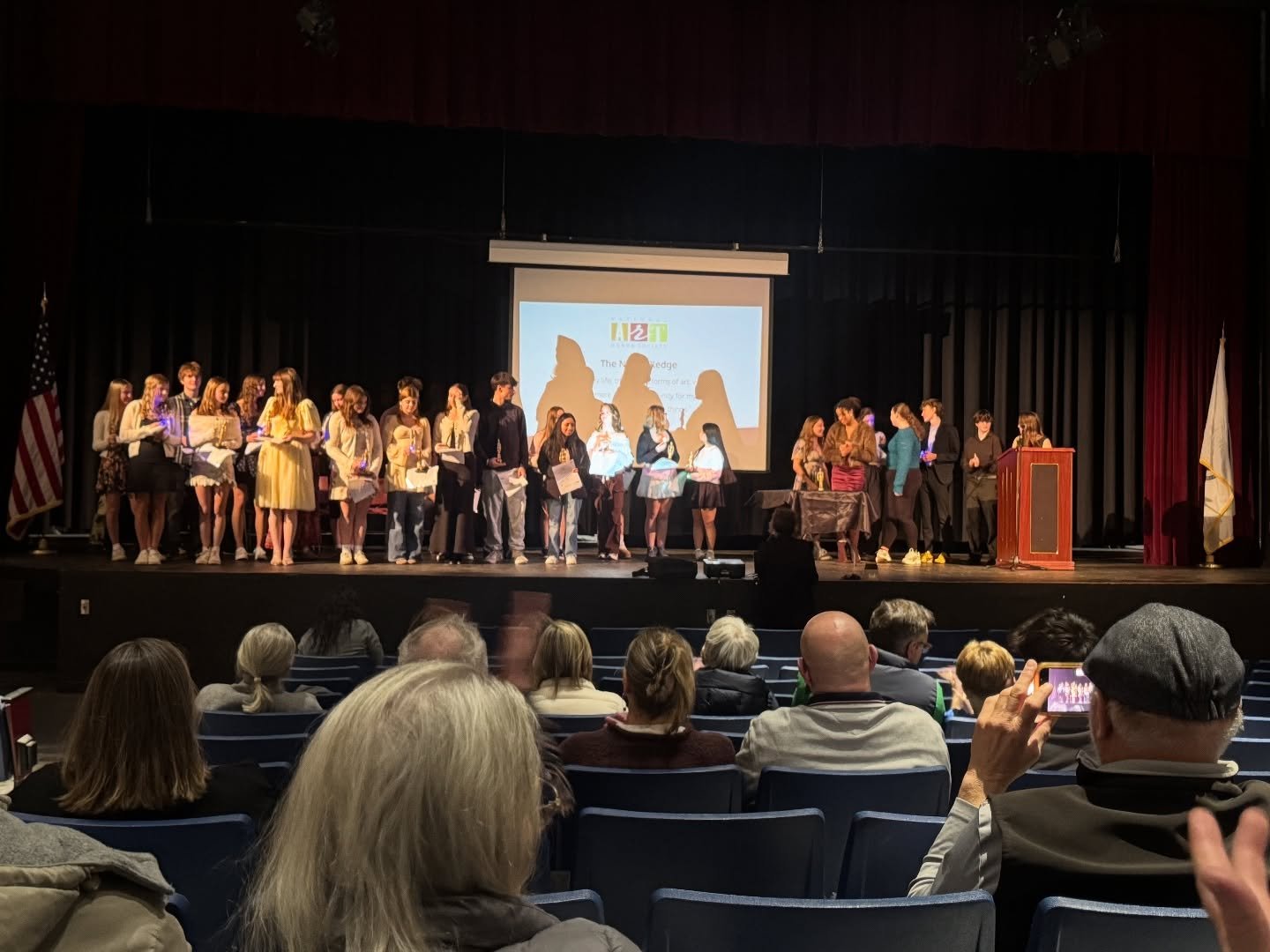 Congrats to the new National Arts Honors Society members who were inducted last night at GHS! And special kudos to NAHS President Mylee Towne, who is also a GEF Student Advisor, for their leadership of this growing group of creative, talented student