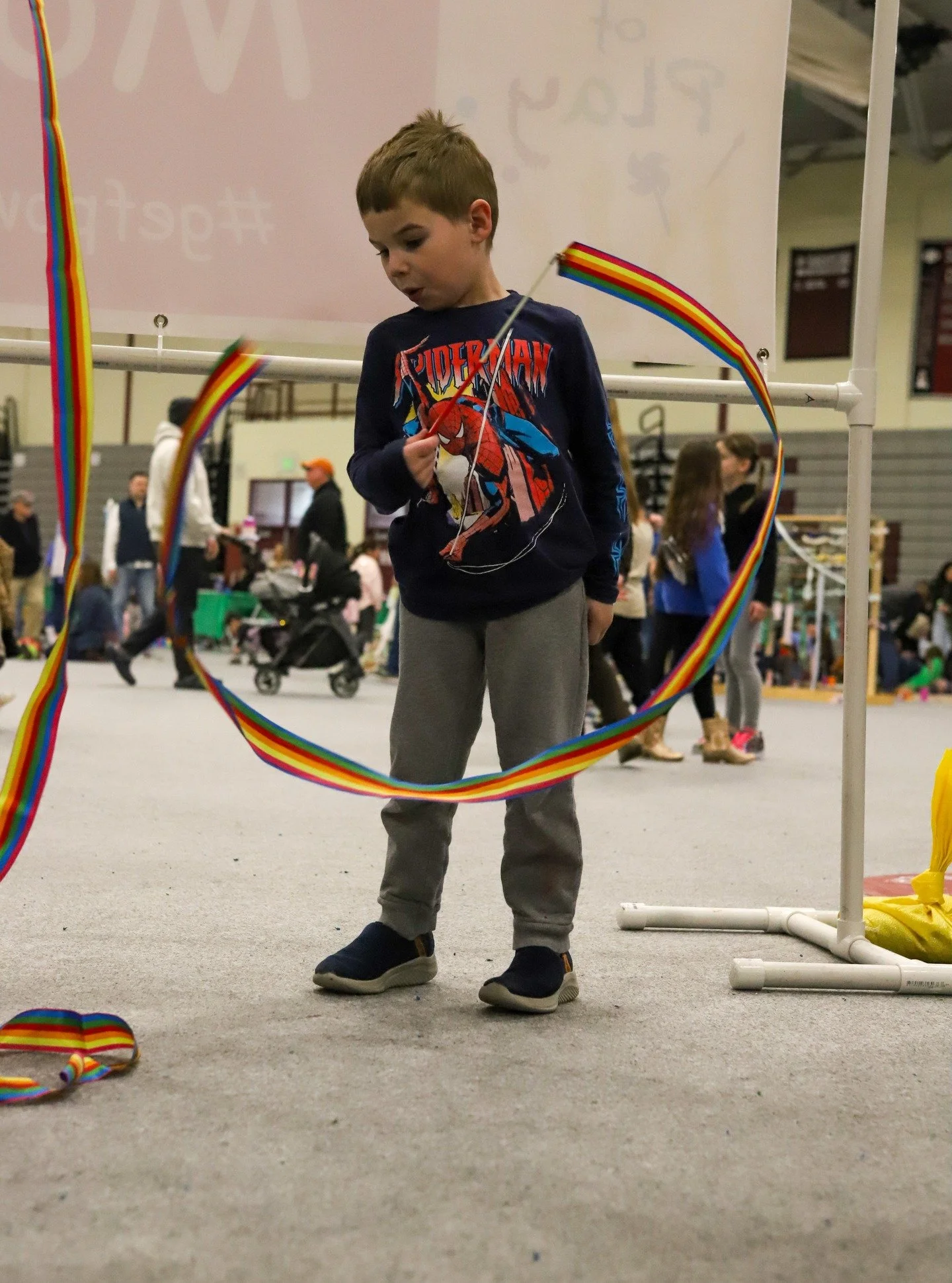 PoP26 Highlights: MOVE! Thank you to Stuart Siegel for coordinating this area, and to partners @gloucesterhsmusic, @northshorekarateacademy, @seaside_circus_cape_ann, and @magmagloucester for leading such fun activities!