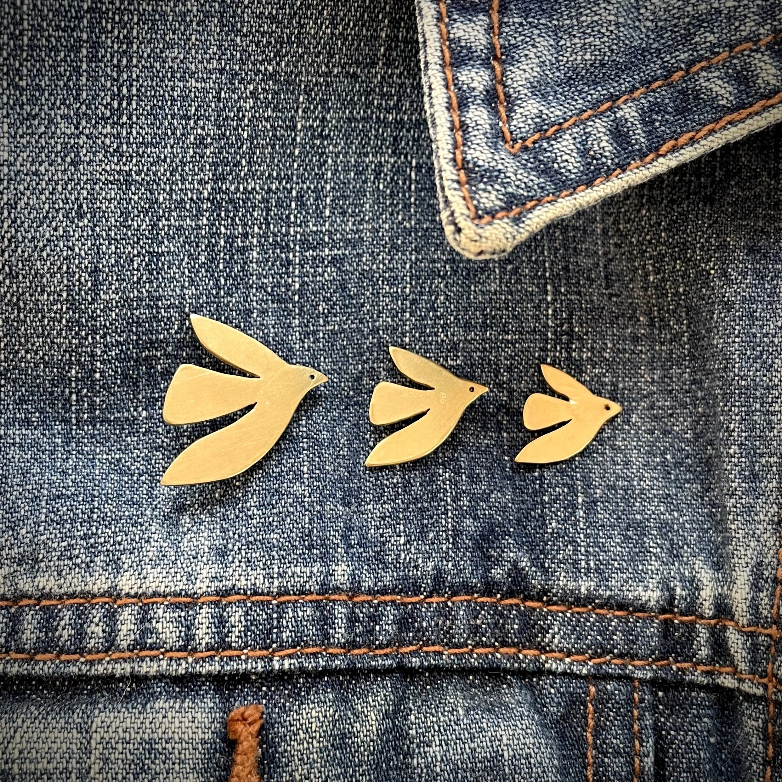 Brass Dove Pin