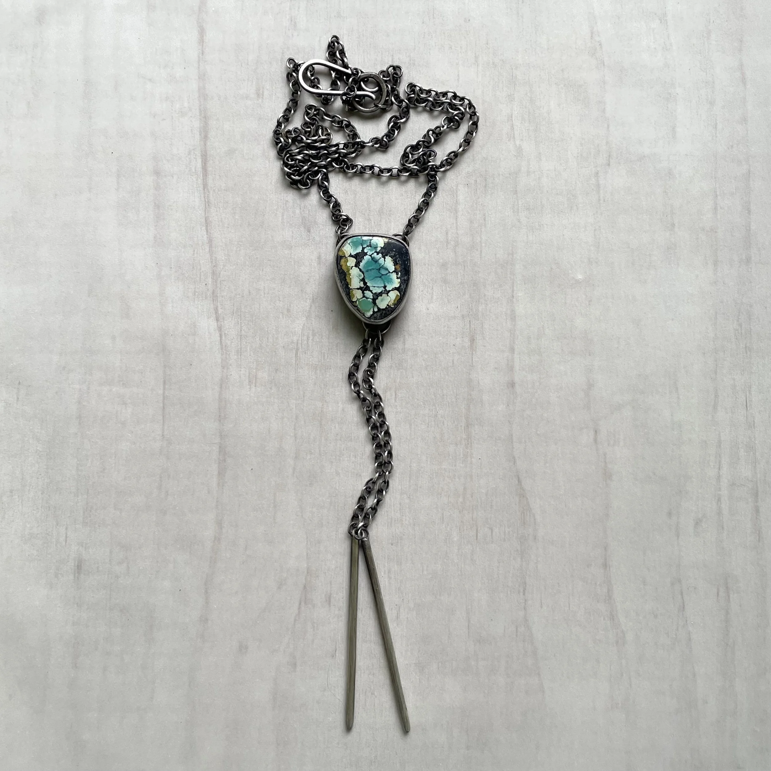 Turquoise Faux Bolo Necklace