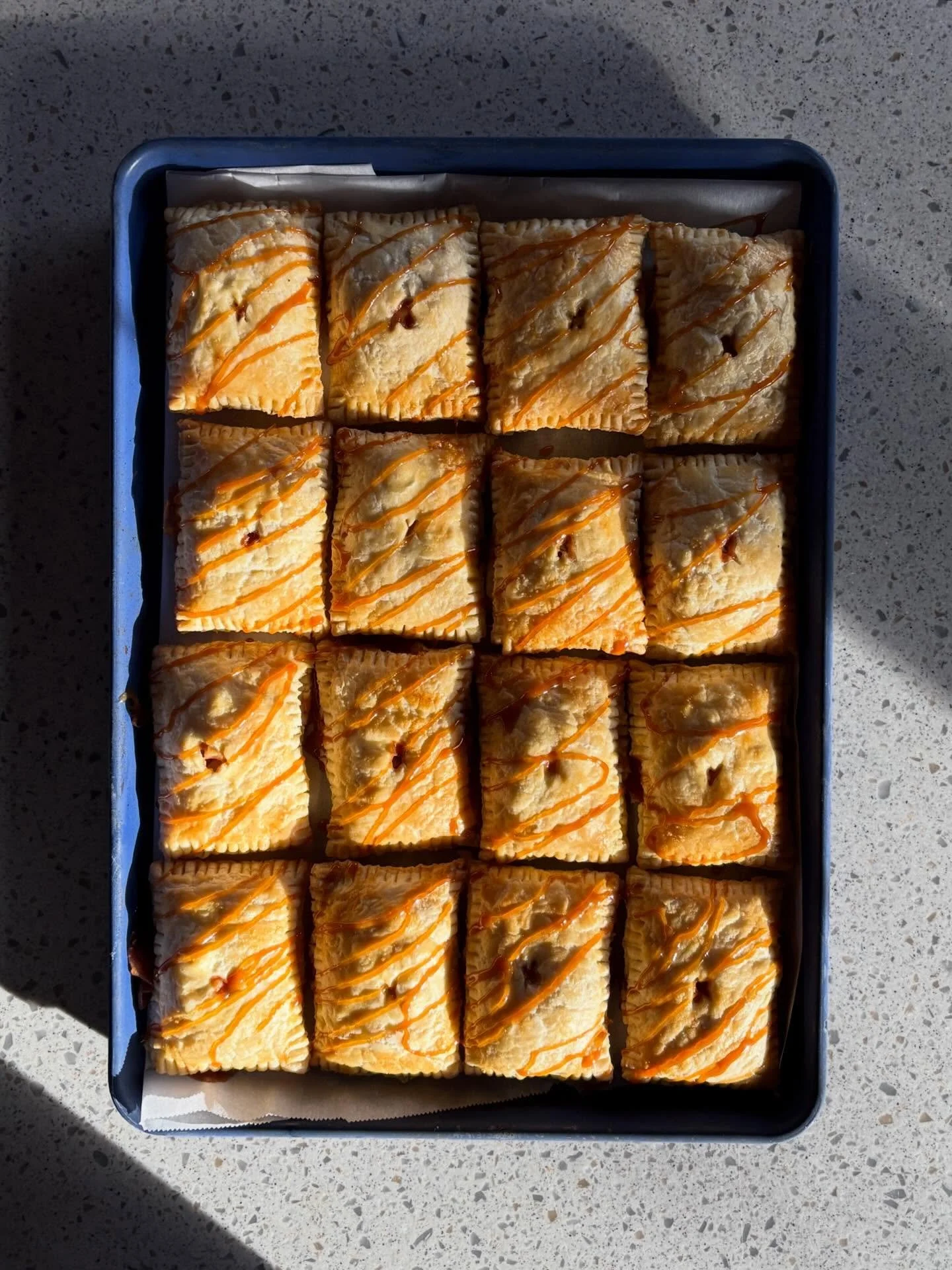 Studies show that eating apple pie for breakfast increases daily joy by 384% and the calories actually don&rsquo;t count because you&rsquo;re so happy. plus, fruit. or something 👩🏼&zwj;🔬

Caramel Apple hand pies are available around town every wee
