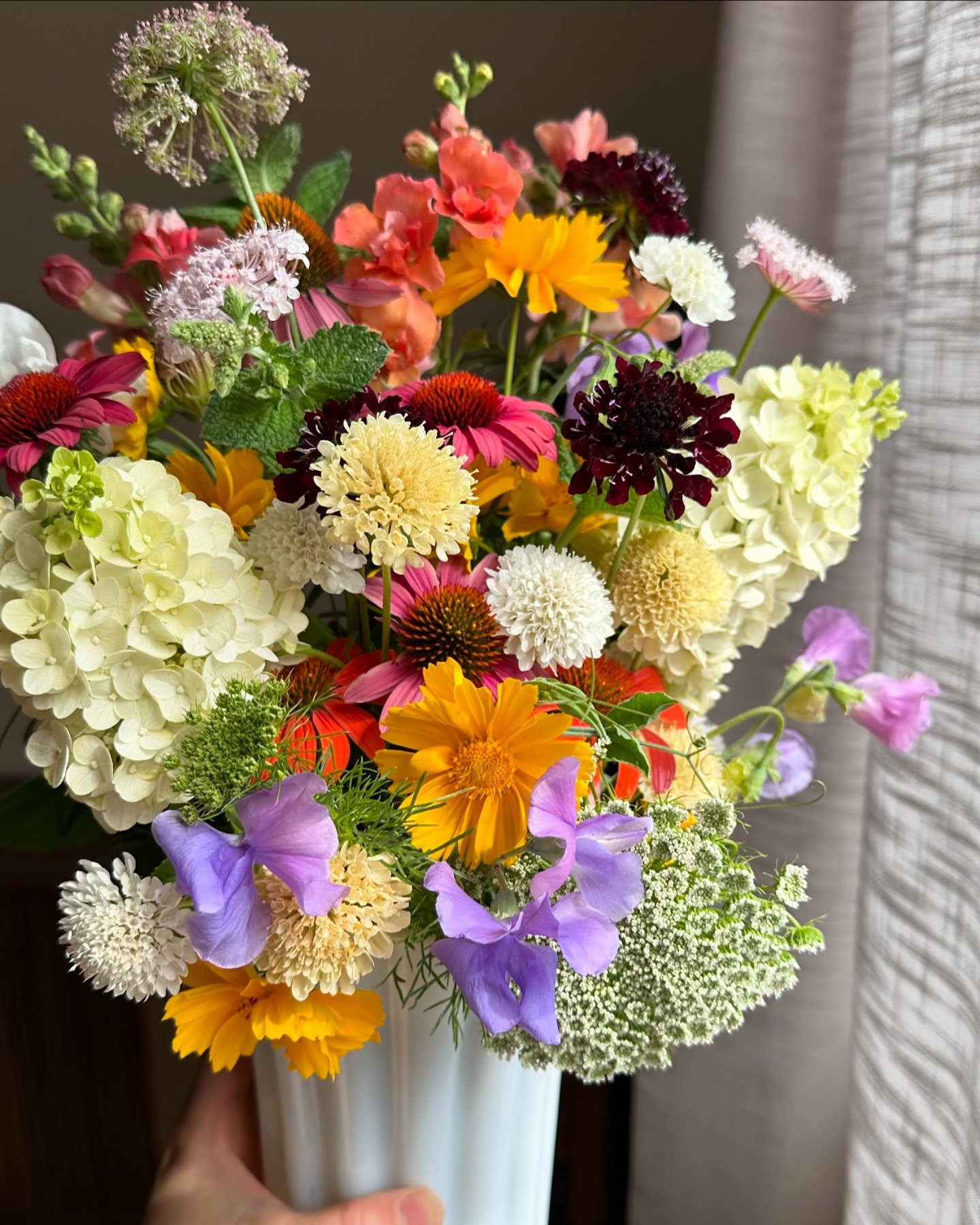 I&rsquo;m so proud of my garden and all the fresh flowers it has given me this year that I had to show off some of the bouquets it gave me. 

The immeasurable it brings to me from starting seeds in  late winter helping bring the hope of spring on glo