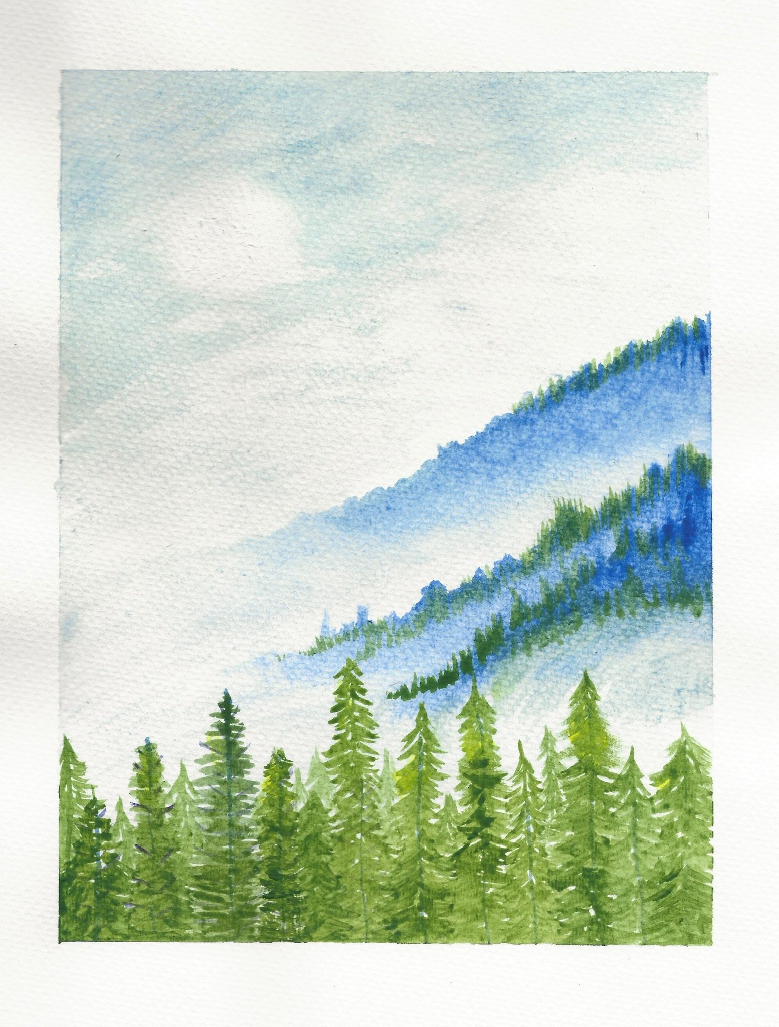 To the Top 10"x8" Watercolor