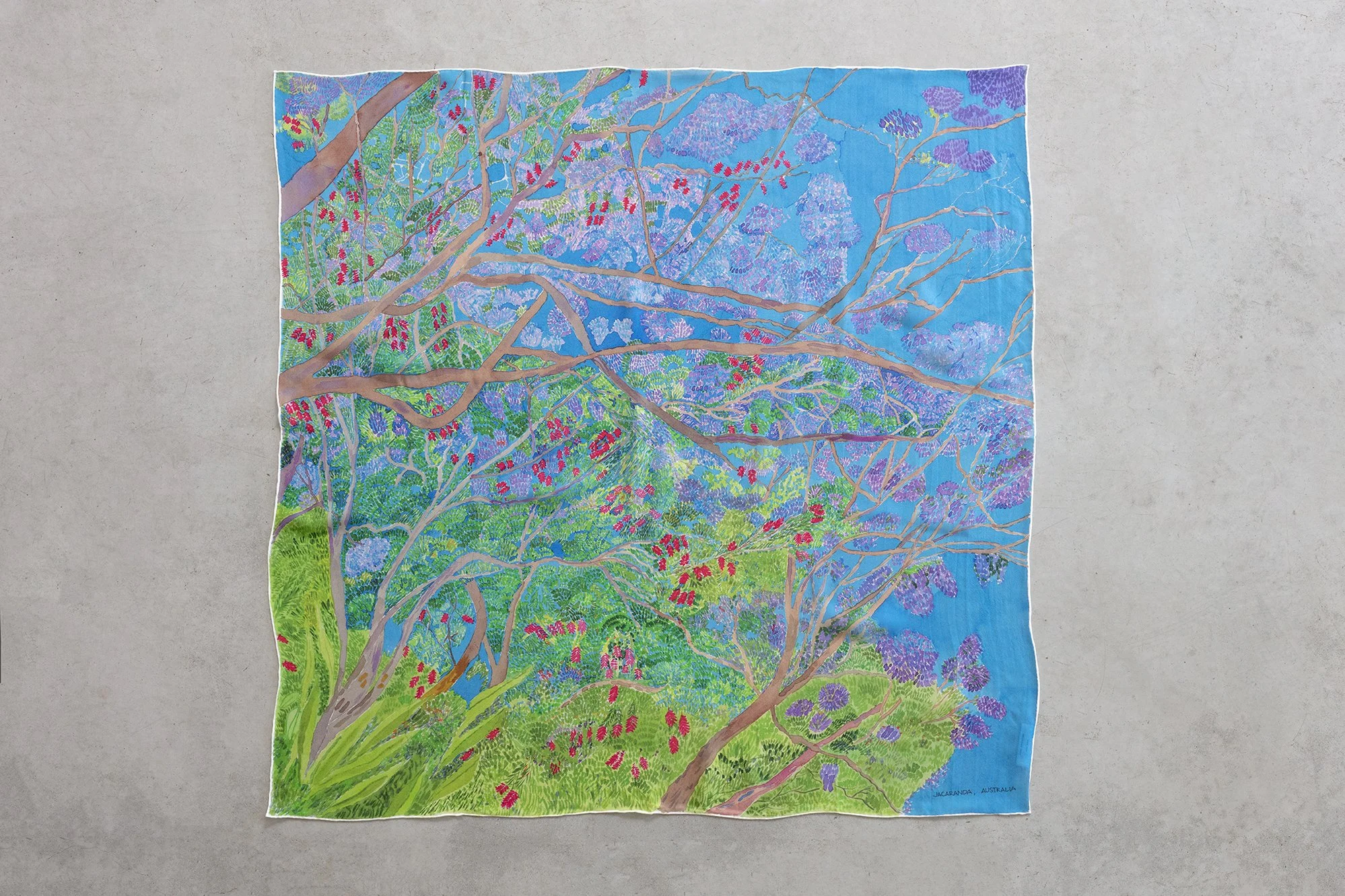 Jacaranda Silk Scarf-Now in stock!!!