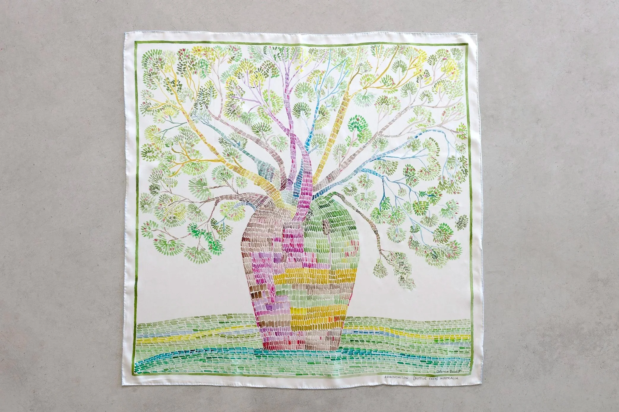 Bottle Tree Silk Scarf