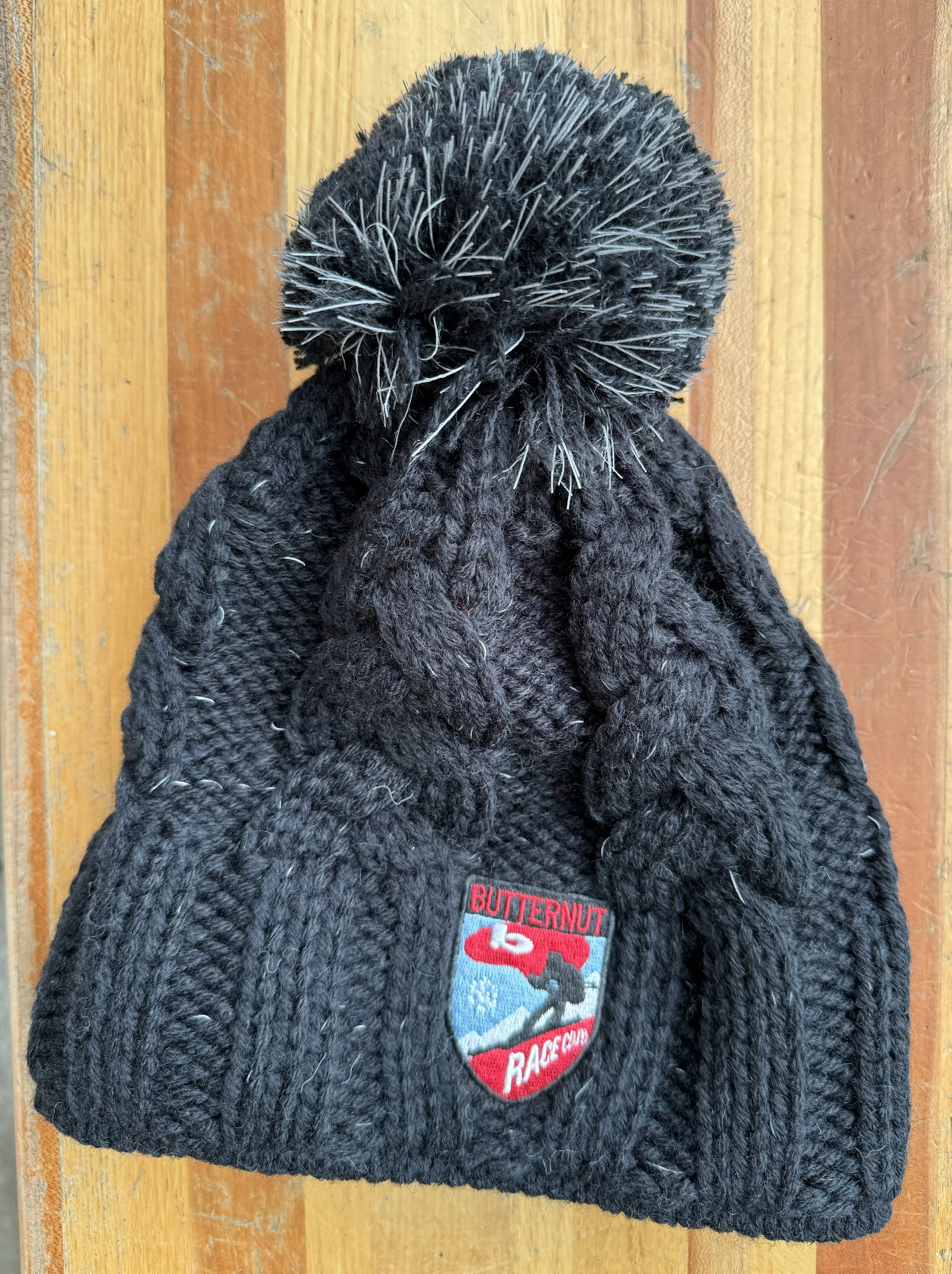 Black Knit Pom Pom Hat