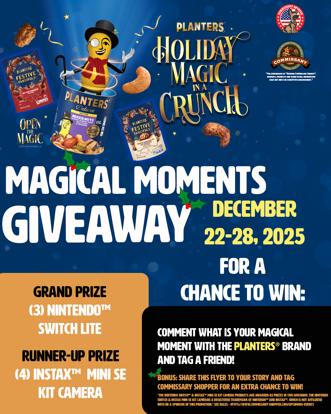 PLANTERS® Magical Moments Giveaway