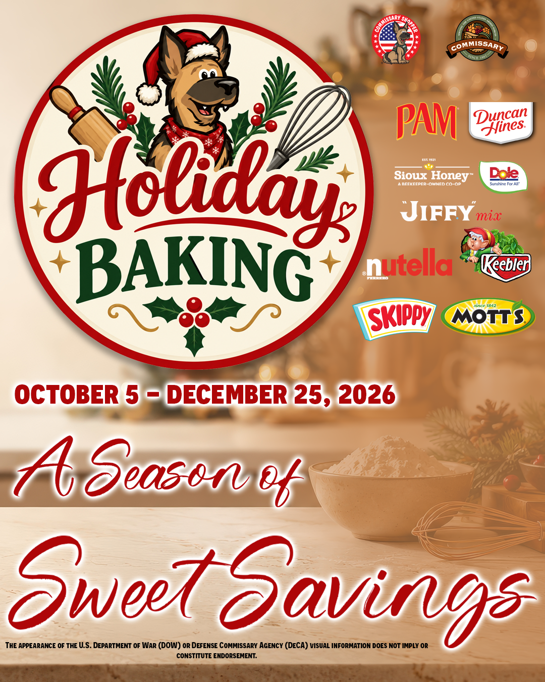 Holiday Baking at your Commissary - Sale Promotion