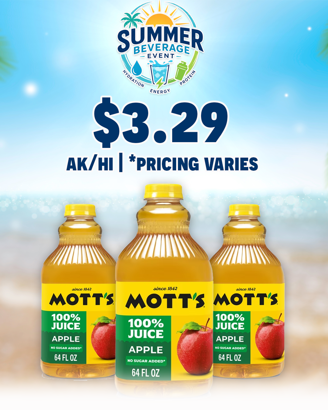 Summer Beverage Event Motts Apple Juice - Commissary Shopper