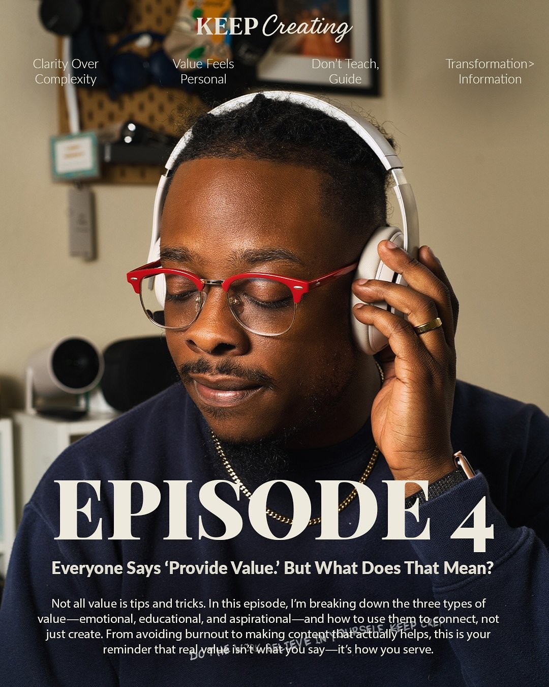Everyone says &ldquo;just provide value.&rdquo;
Nobody says what that actually means.

Let&rsquo;s fix that.

Episode 4 breaks it down

Tune in for the 3 kinds of value and how to use them without burning out.

🎧 Link in bio to listen wherever you c