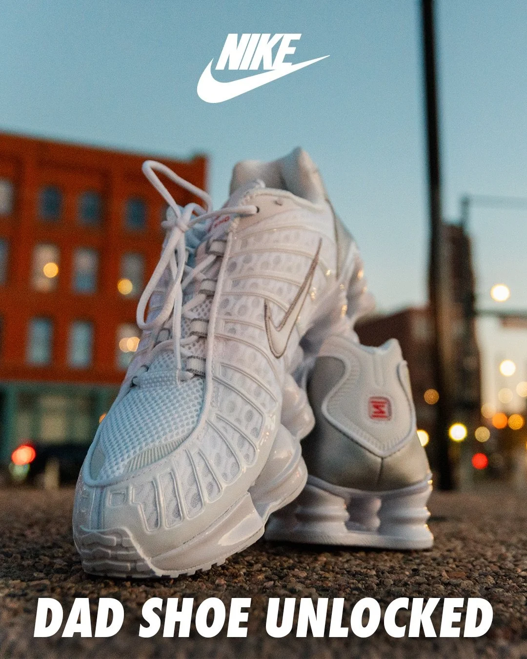 My wife calls these &ldquo;dad shoes.&rdquo;
So naturally&hellip; I turned them into a Nike campaign. 😎

Shot these for fun, but this is actually a vibe &mdash; bold visuals, brand-driven energy, and storytelling through product photography.

Not he