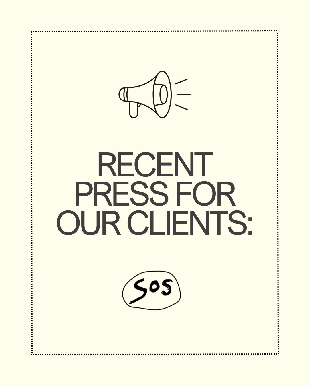 As a publicist, I pride myself in winning media placements for clients. It is the best feeling in the world when the connection is made with an interested journalist. Think of me like a matchmaker for you and the media.

My goal is always to tell you
