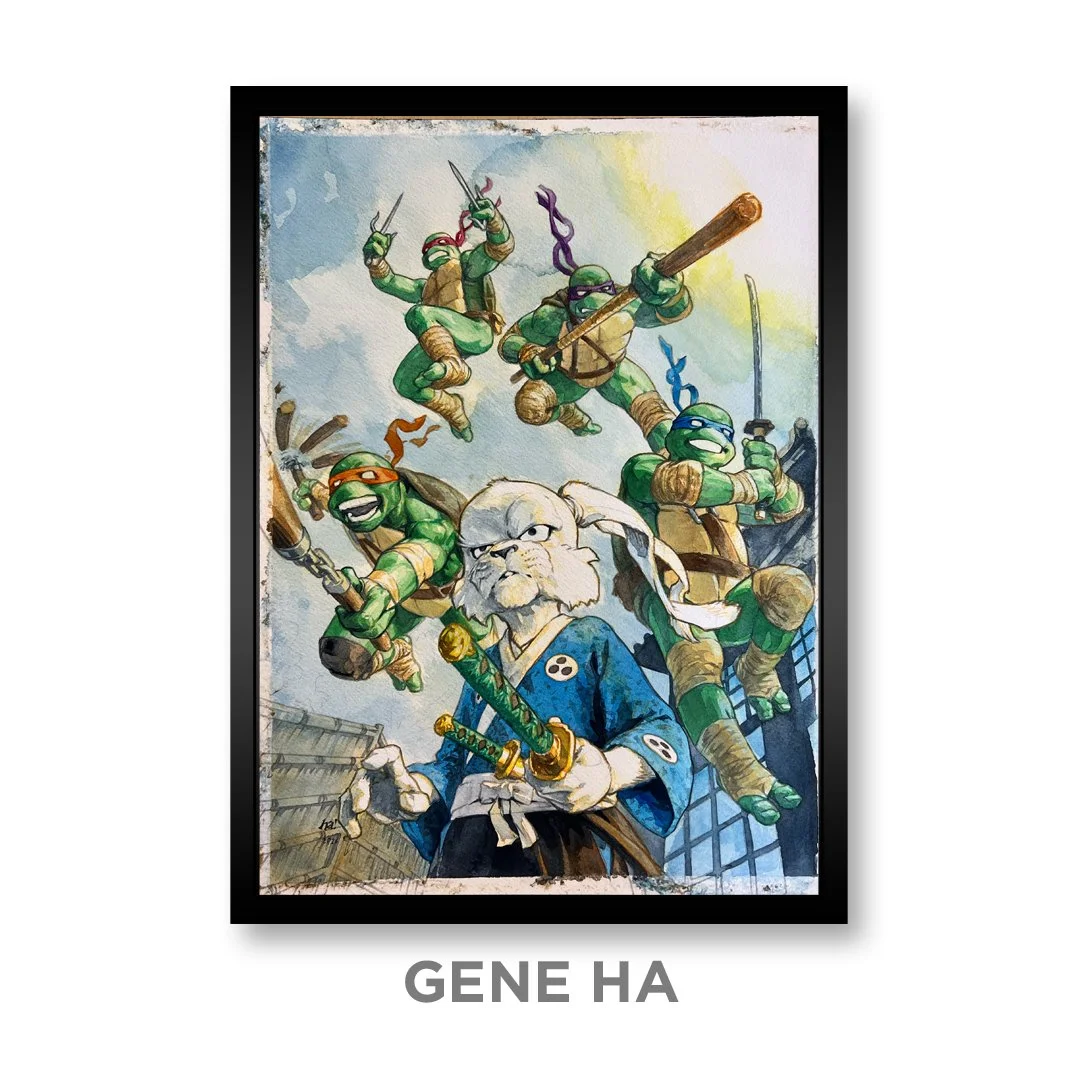"Usagi Yojimbo and the Turtles in Kyoto" by Gene Ha