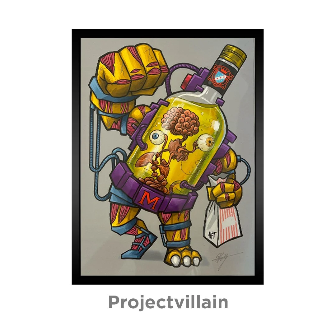 "Malortagen Man" print by Projectvillain