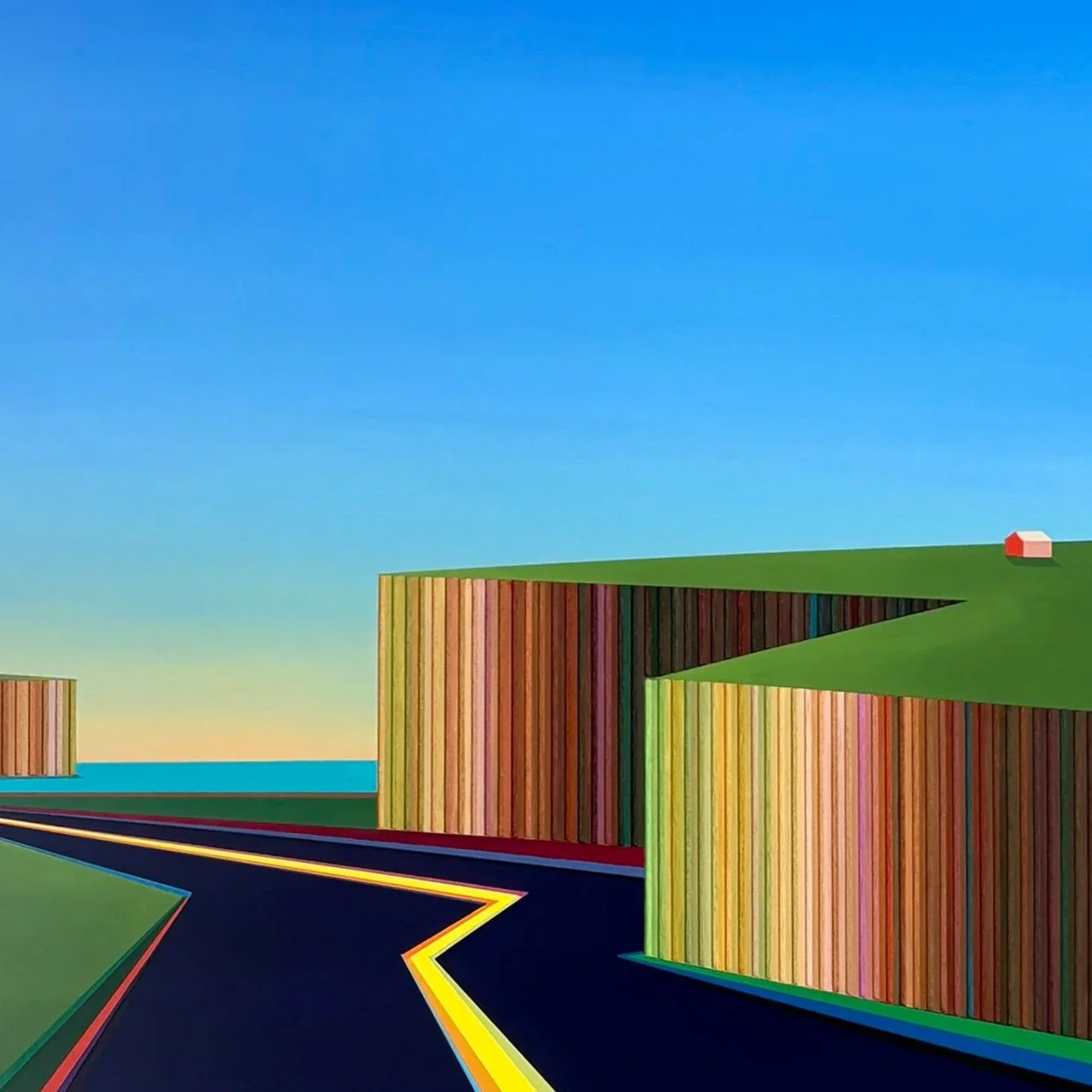 Route en zigzag