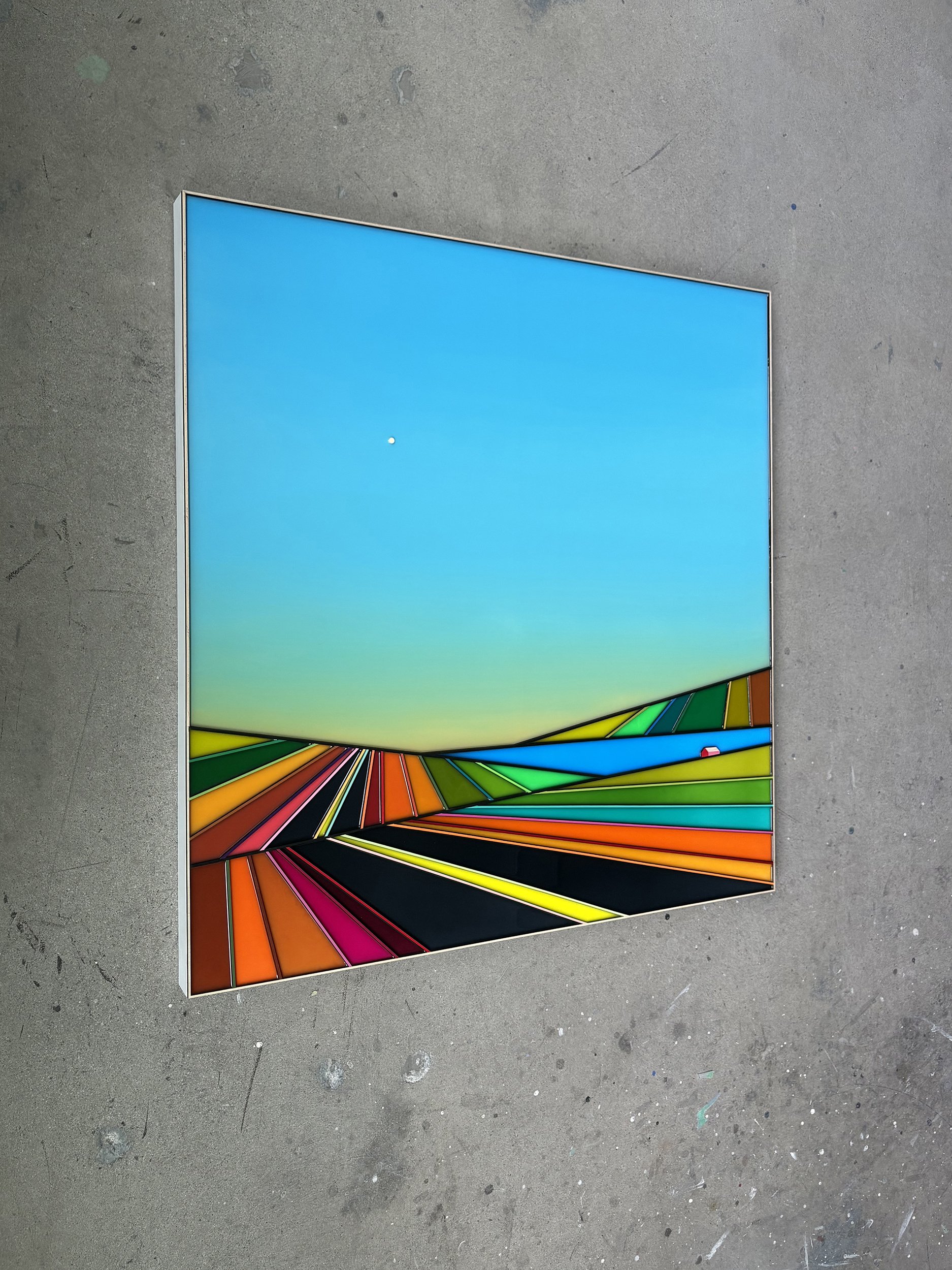 Figurative art , contemporary art, Paysage, Mixed media, Résine, Resin art, Decoration