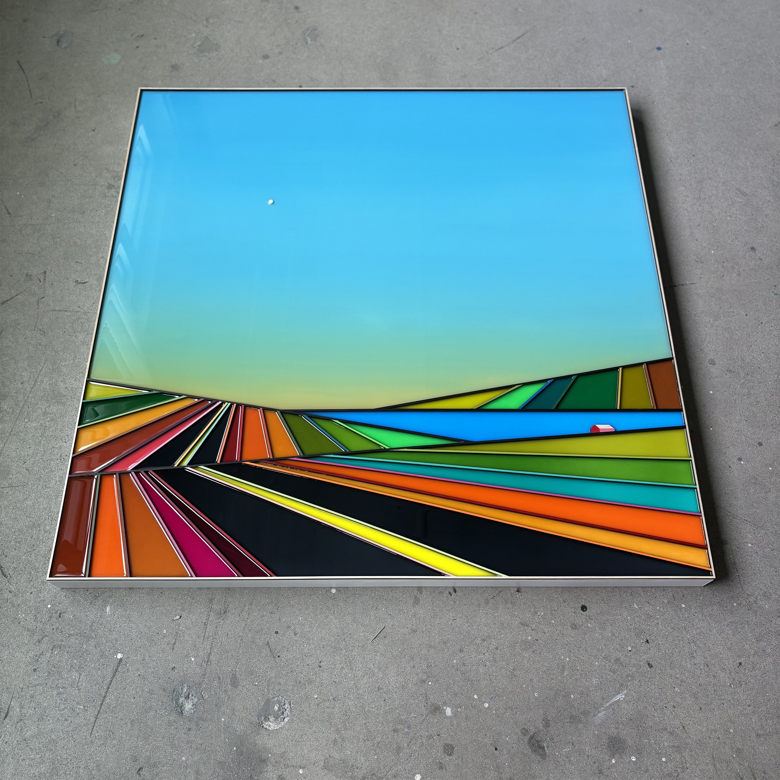 Figurative art , contemporary art, Paysage, Mixed media, Résine, Resin art, Decoration