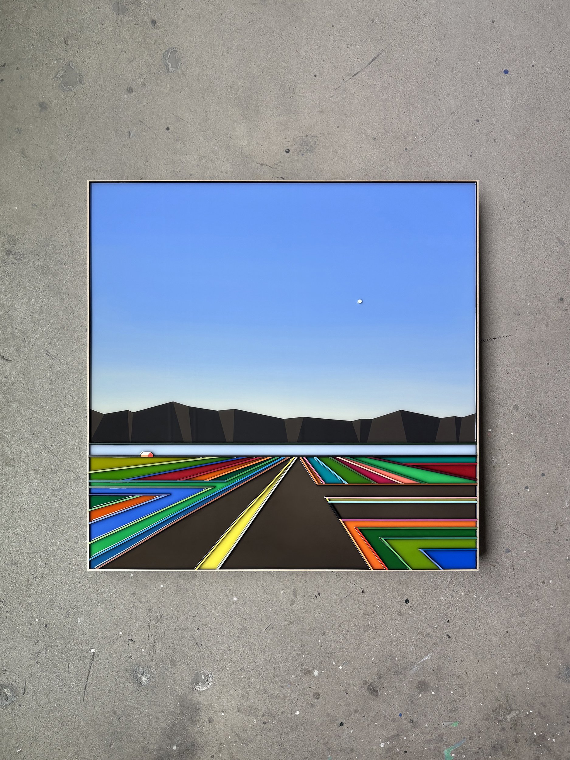 Figurative art , contemporary art, Paysage, Mixed media, Résine, Resin art, Decoration