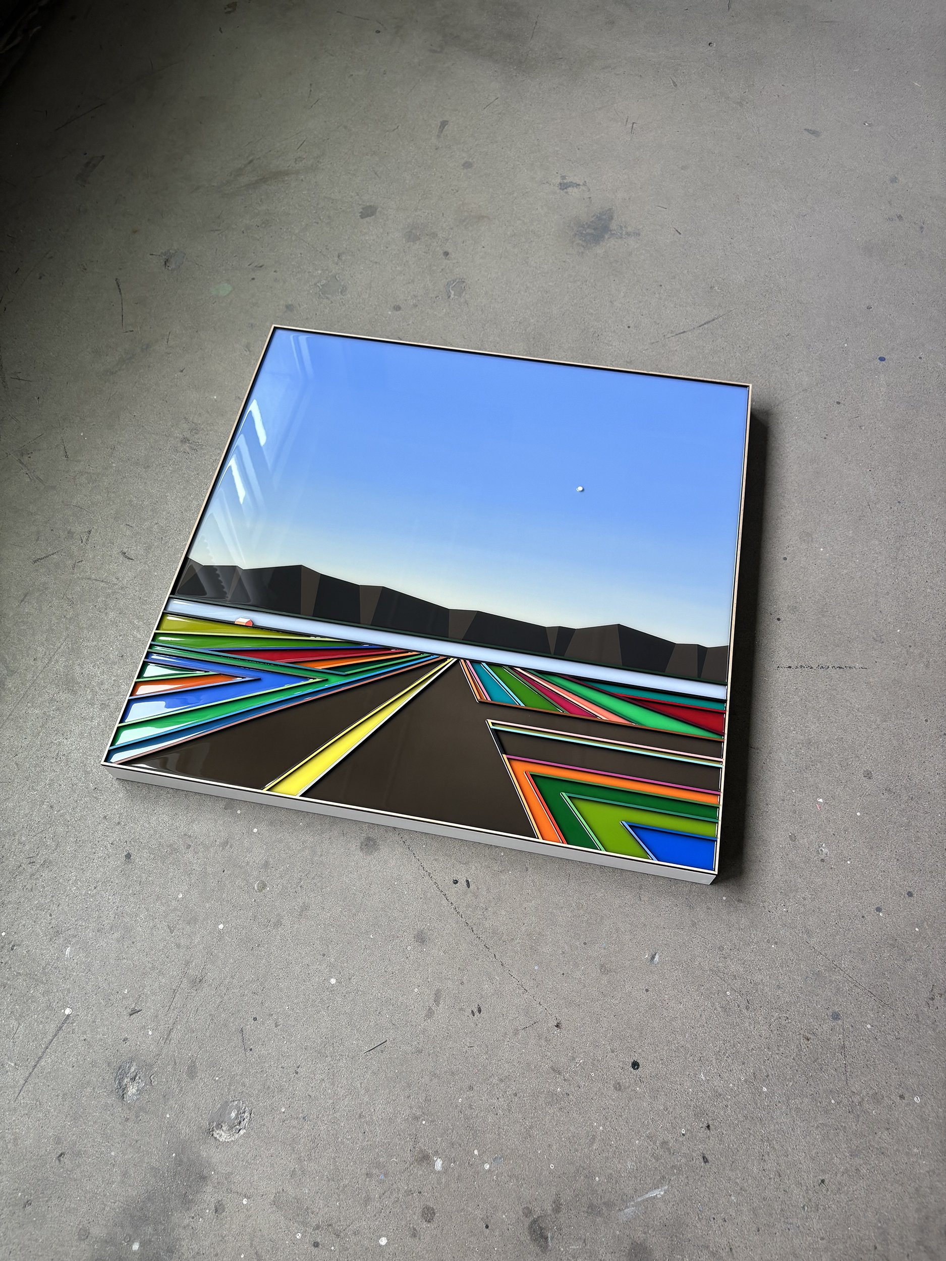 Figurative art , contemporary art, Paysage, Mixed media, Résine, Resin art, Decoration