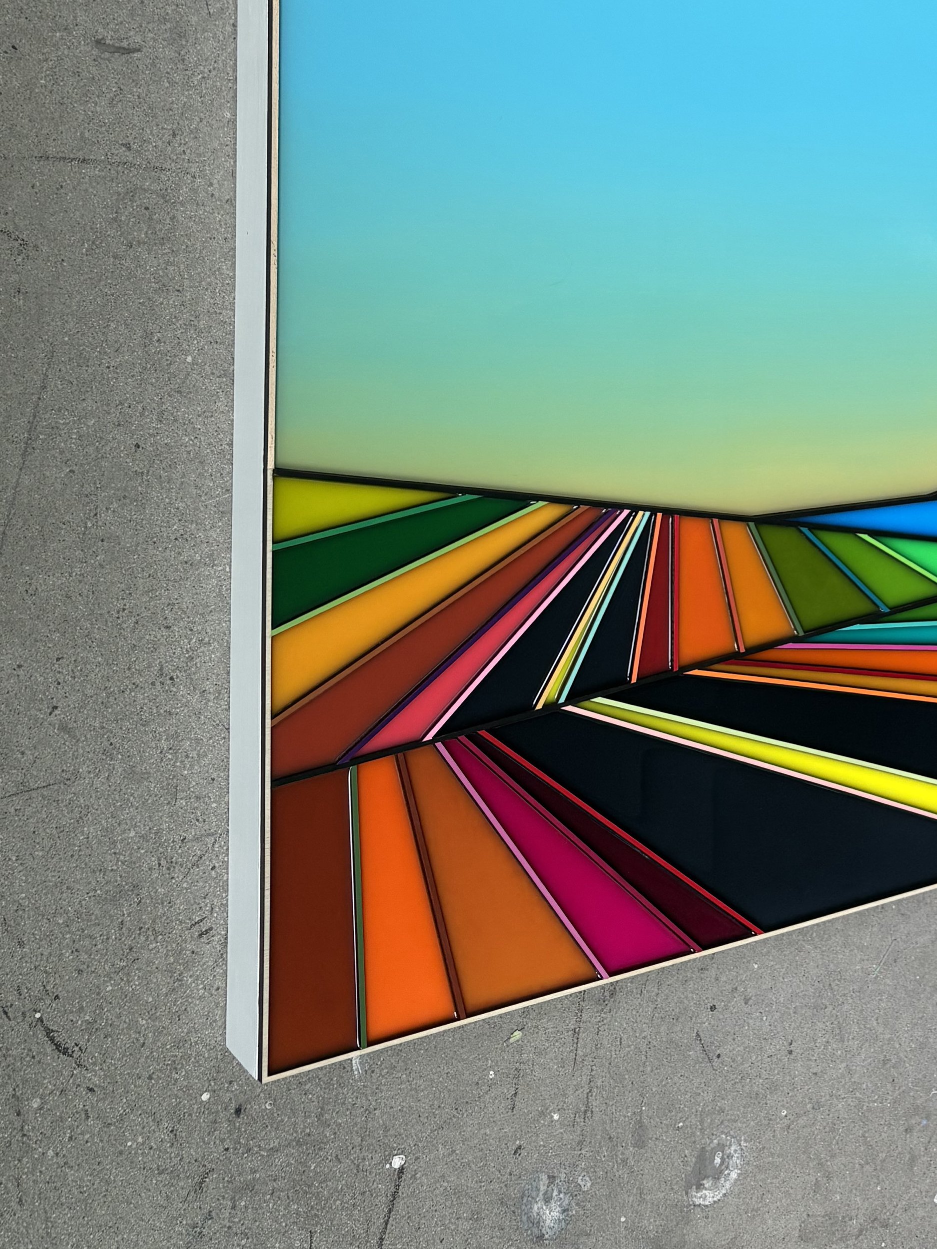 Figurative art , contemporary art, Paysage, Mixed media, Résine, Resin art, Decoration