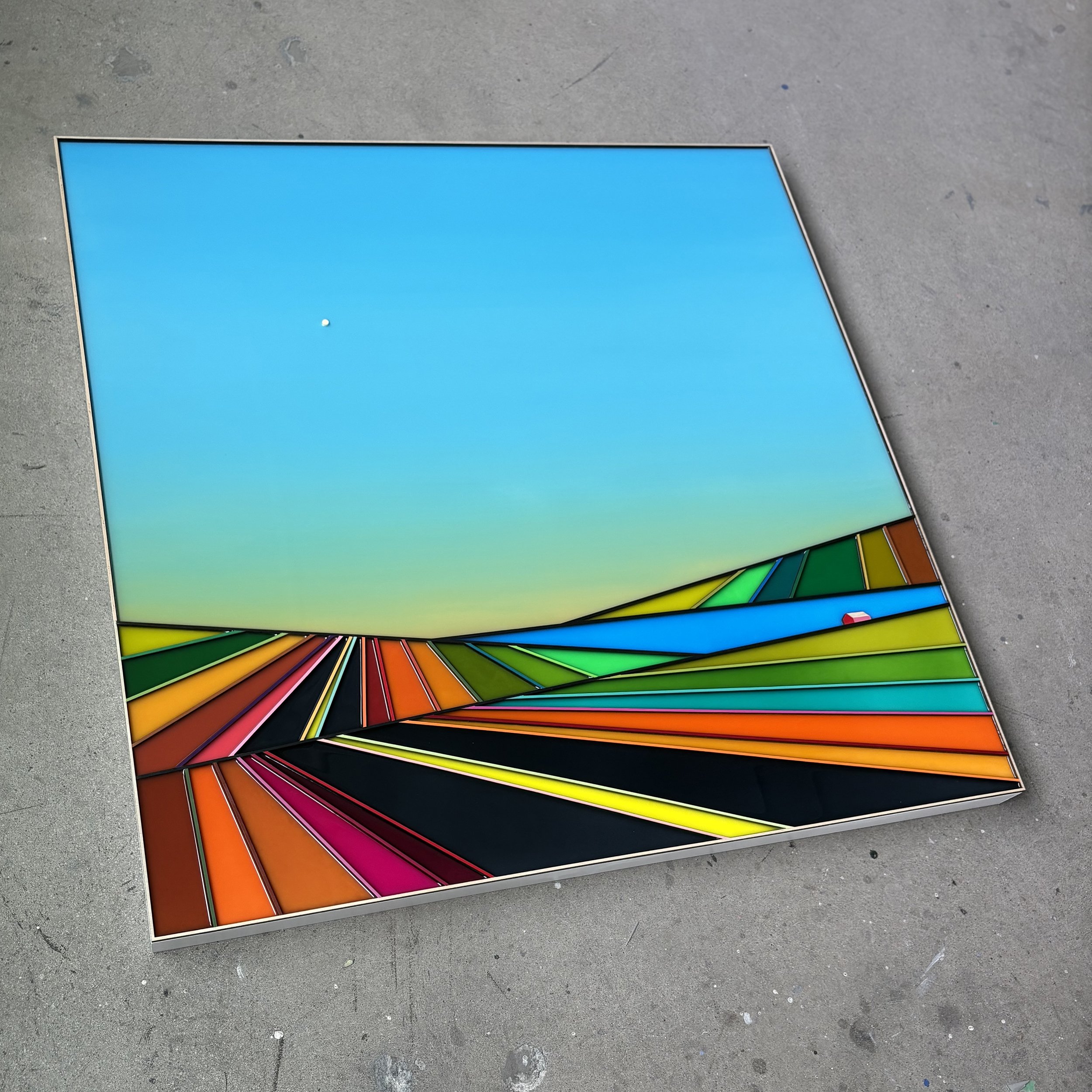 Figurative art , contemporary art, Paysage, Mixed media, Résine, Resin art, Decoration