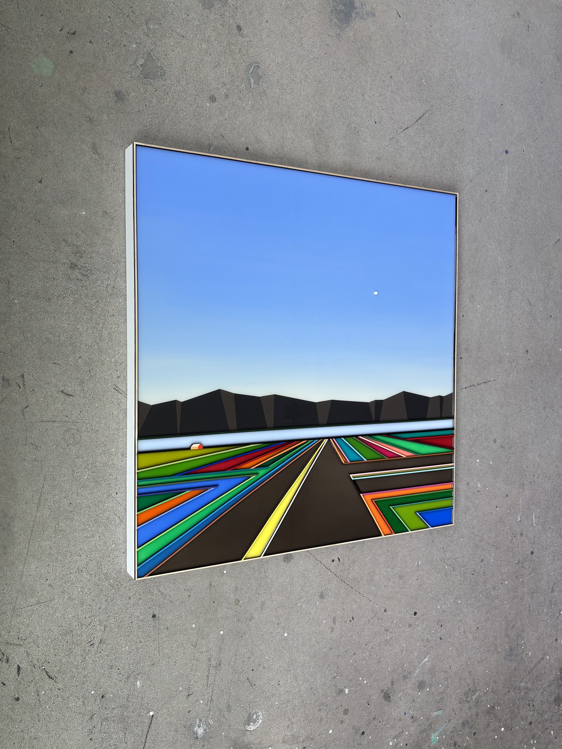 Figurative art , contemporary art, Paysage, Mixed media, Résine, Resin art, Decoration