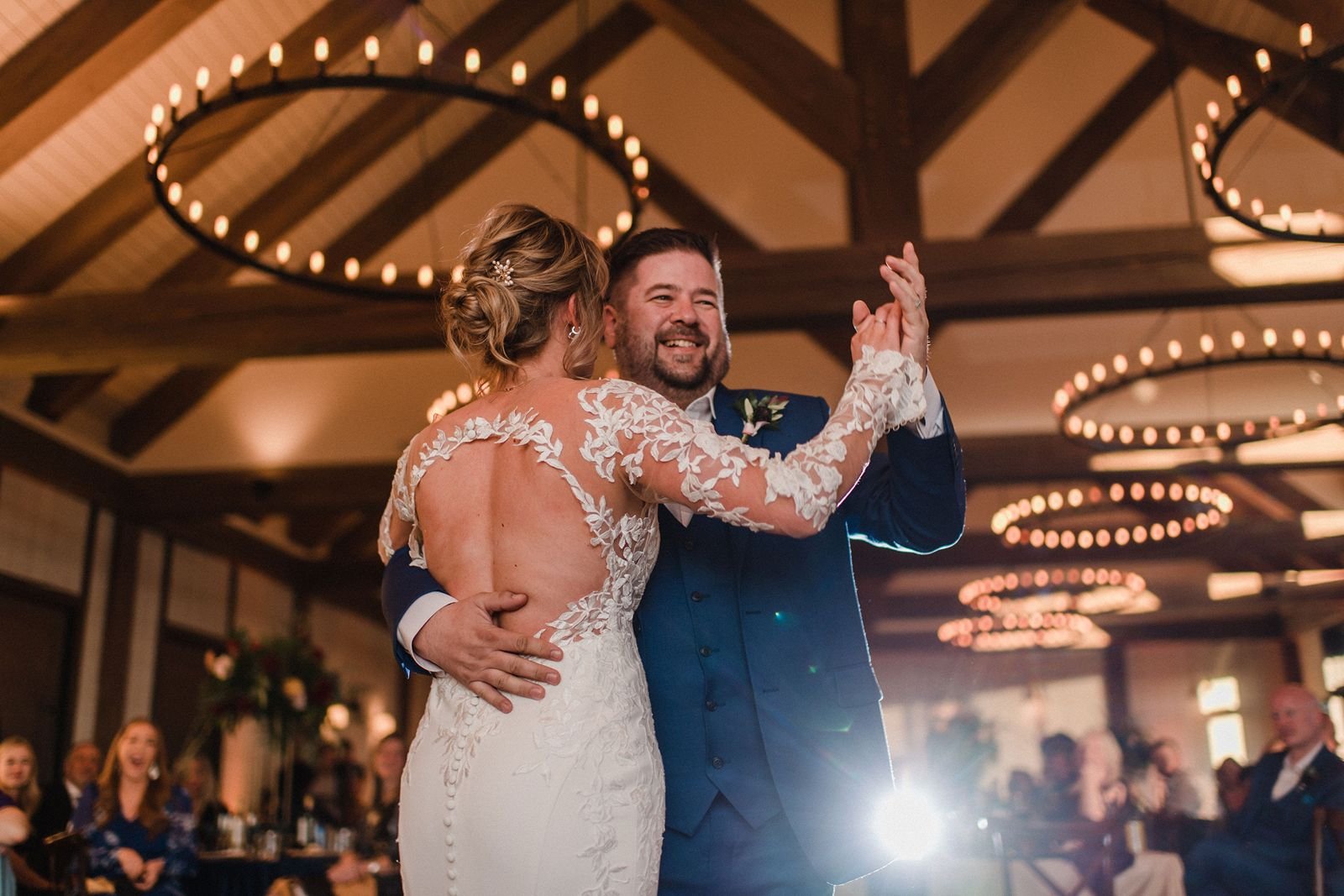 Bride and groom first dance at Bearspaw Golf Course