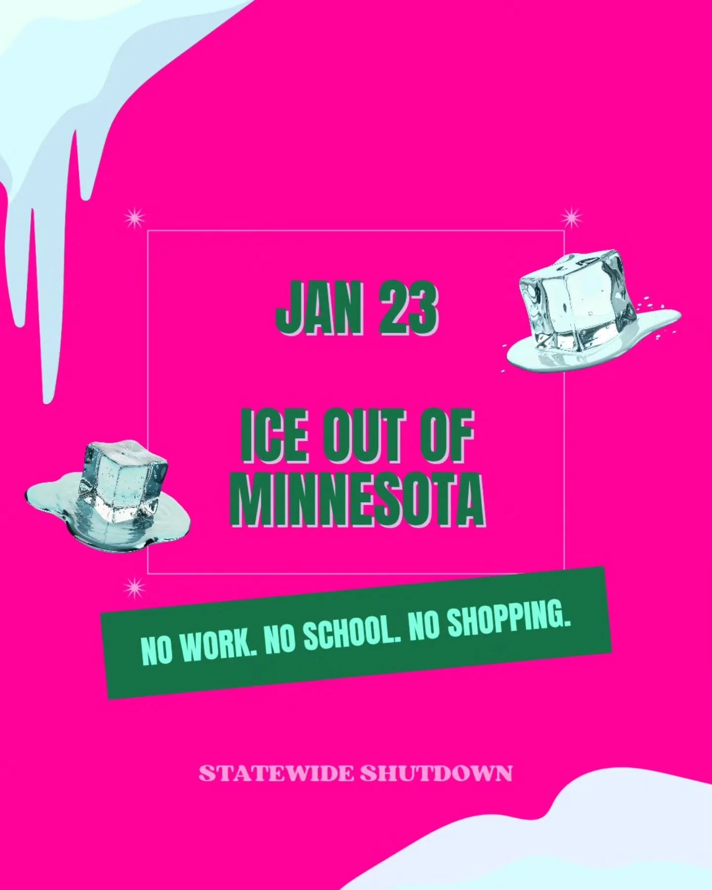 I'm self-employed so me going to work or not doesn't really affect anything, but I'm staying home with my toddler and shouting about farm animals and school buses, then posting stuff that matters while he naps. If you go outside today please make sur