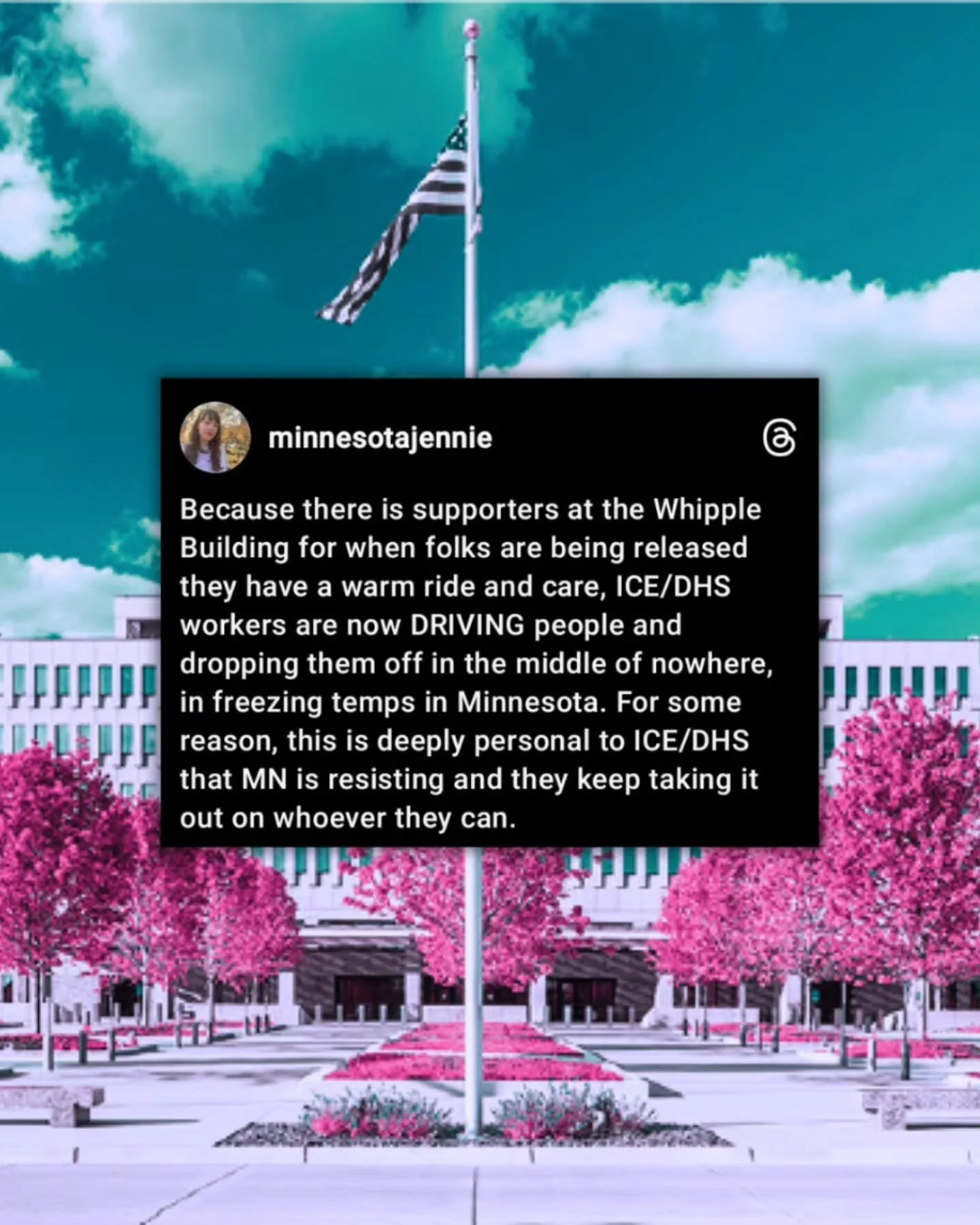 I'm so tired you guys. Minnesota is still dealing with this occupation and I want you all to know and pay attention. I can't even imagine how the people who are out observing everyday and guarding the memorials that shouldn't exist because people sho