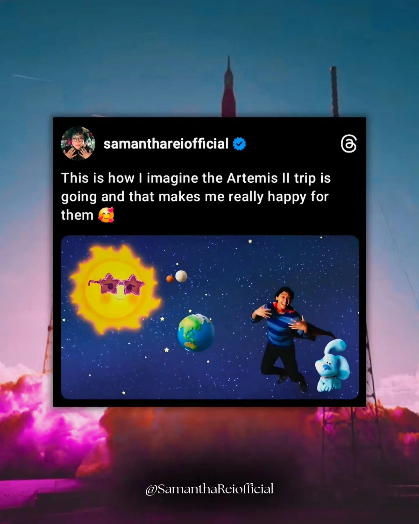 This has been such a joyful thing. It started off with me being afraid to watch the launch because I was worried something bad would happen and then breathing a sigh of relief when I heard it went off without a hitch. Then laughing because the first 