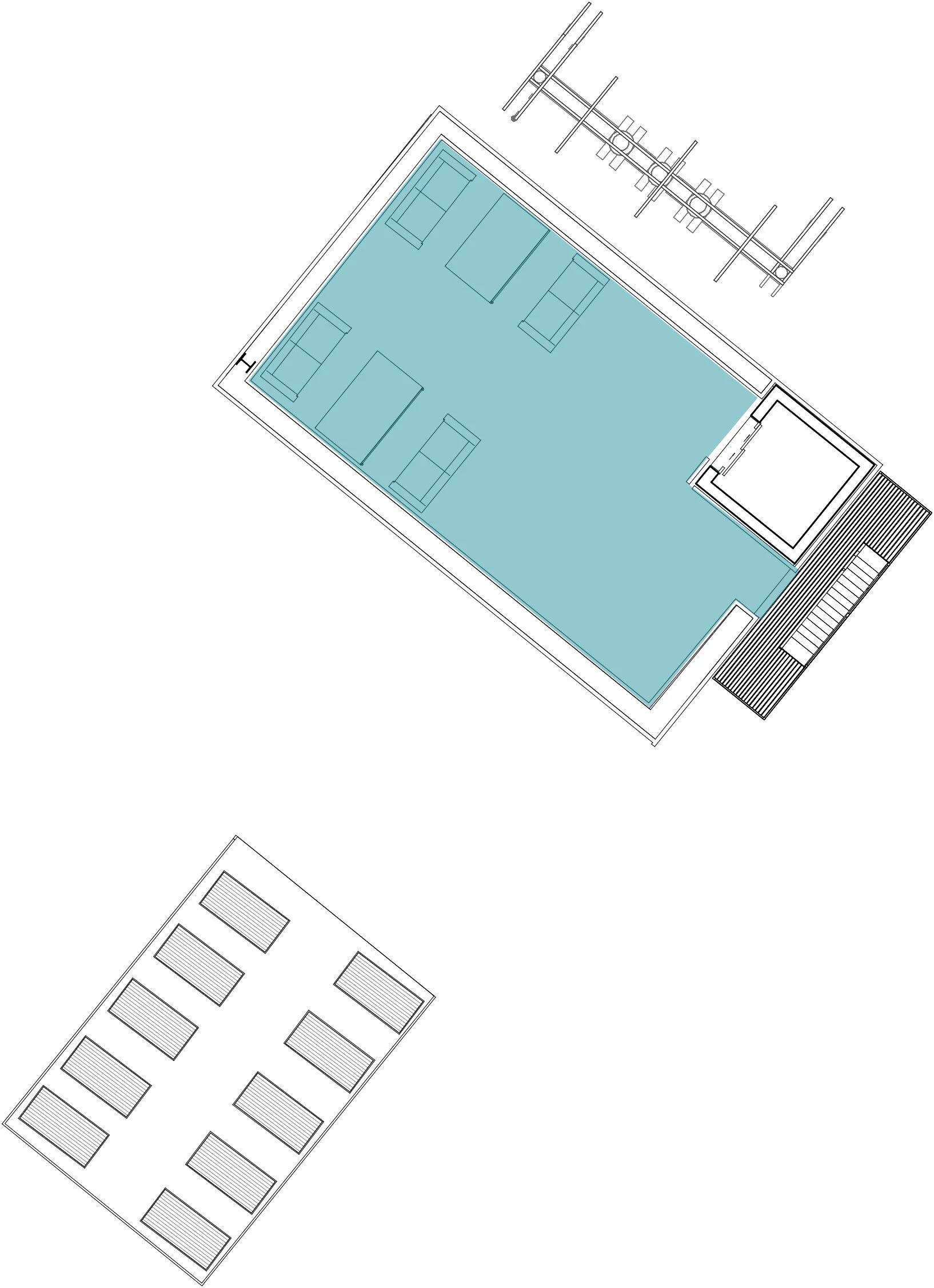 The Second Floor plan showing the lunch area for students to enjoy the view of the Barrio Logan District