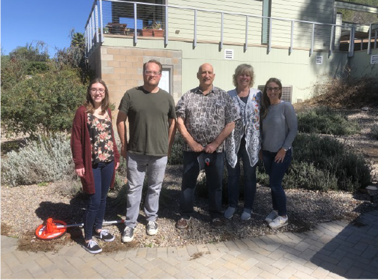 L to R: Kiara Hiatt, Eric Shwartz, Bill Bradford (Site Analysis), Mia Roseberry (Client), and Jennifer Ruder (Interior Designer) visit the Warrior Village Site