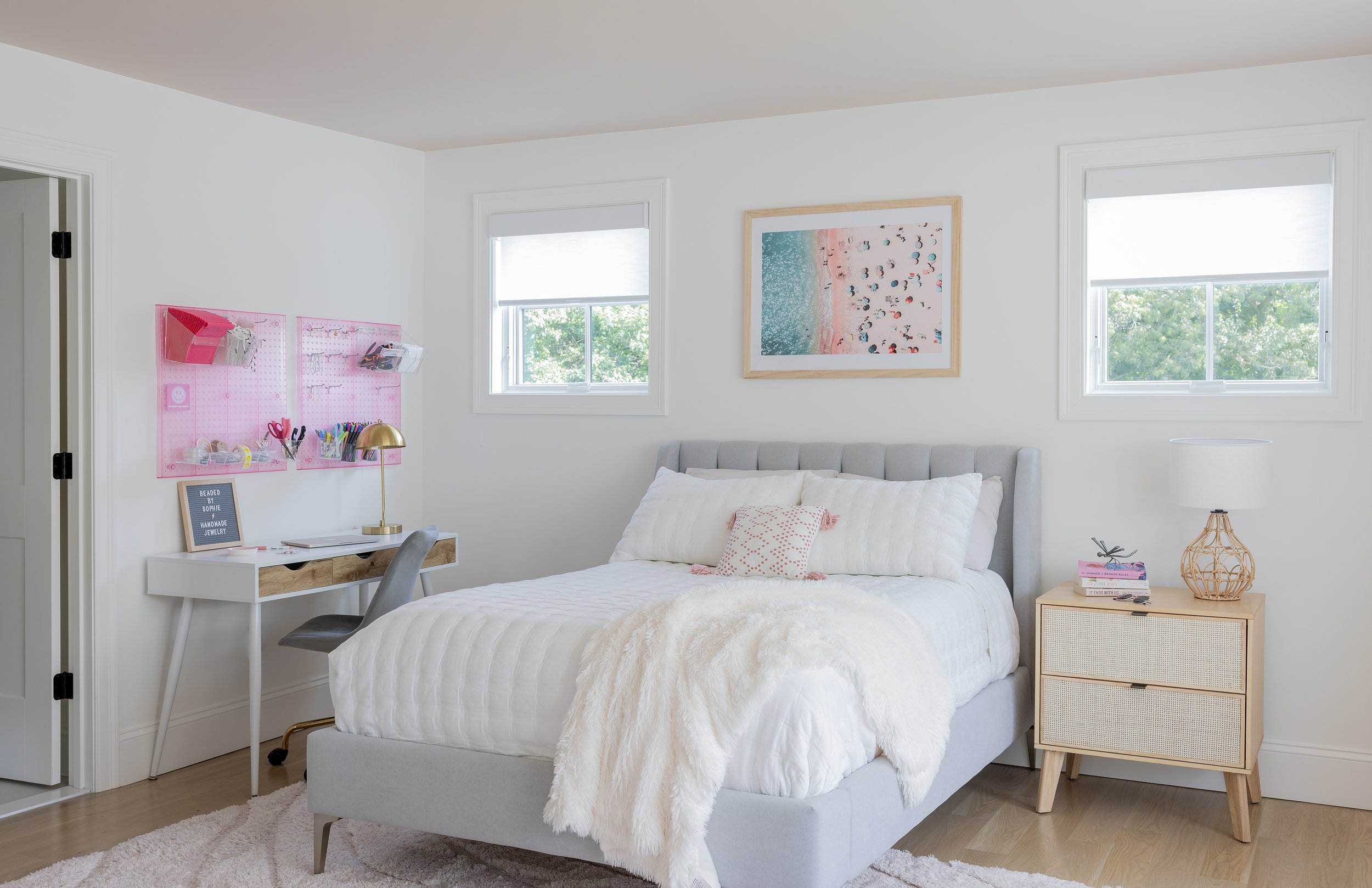 Bluemead Massachusetts new build farmhouse interior designer bedroom