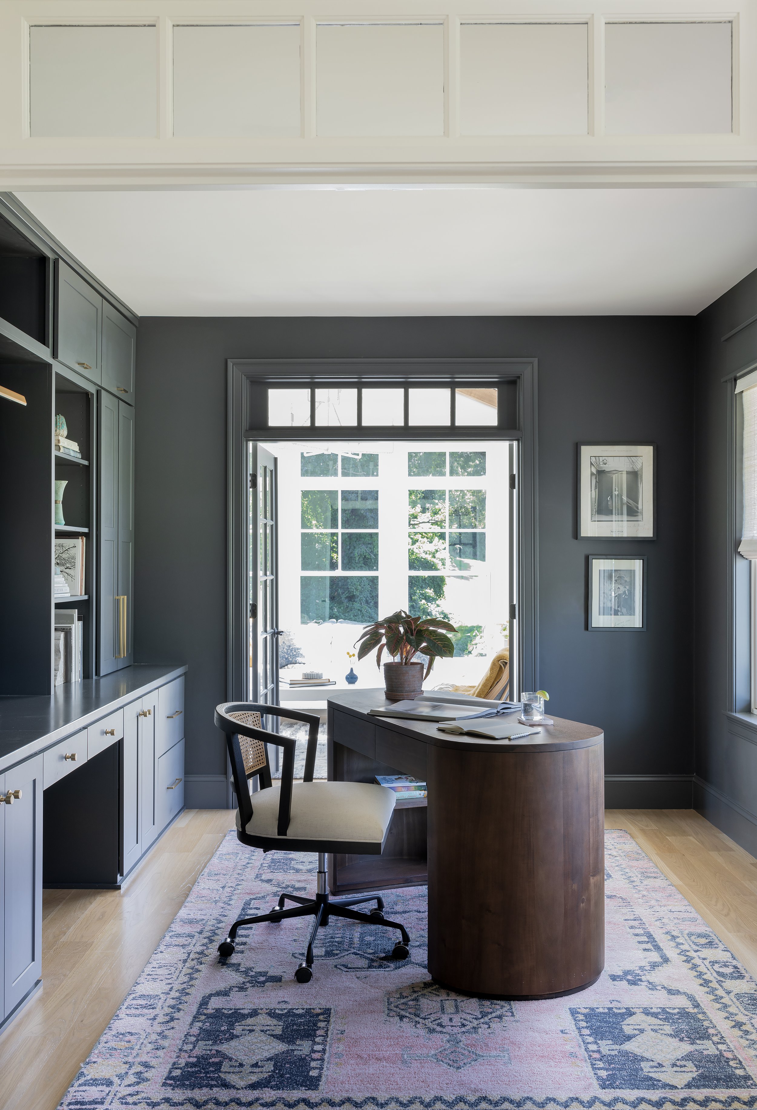Bluemead Massachusetts new build farmhouse interior designer home office