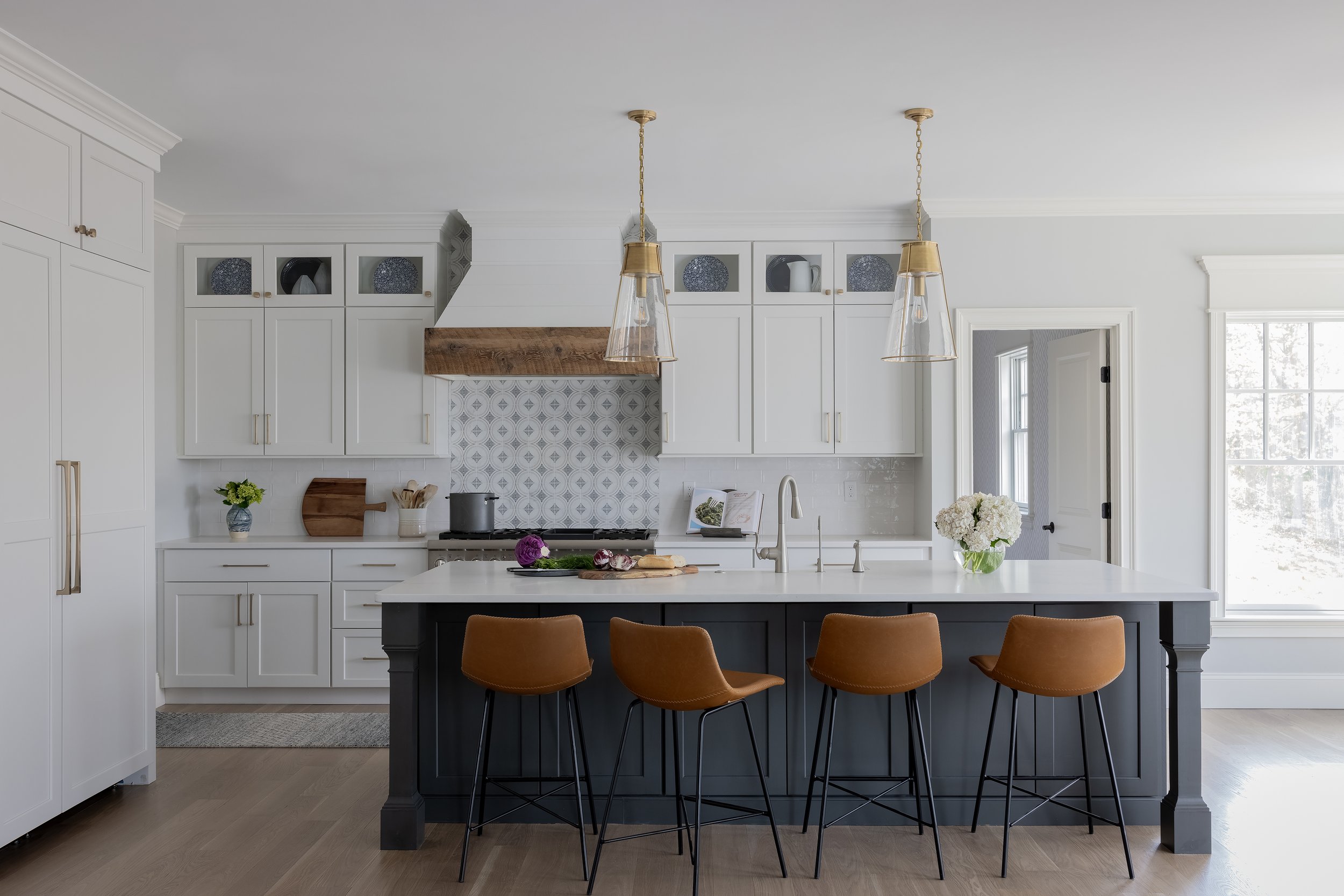 New England Farmhouse Remodel Interior Designer kitchen