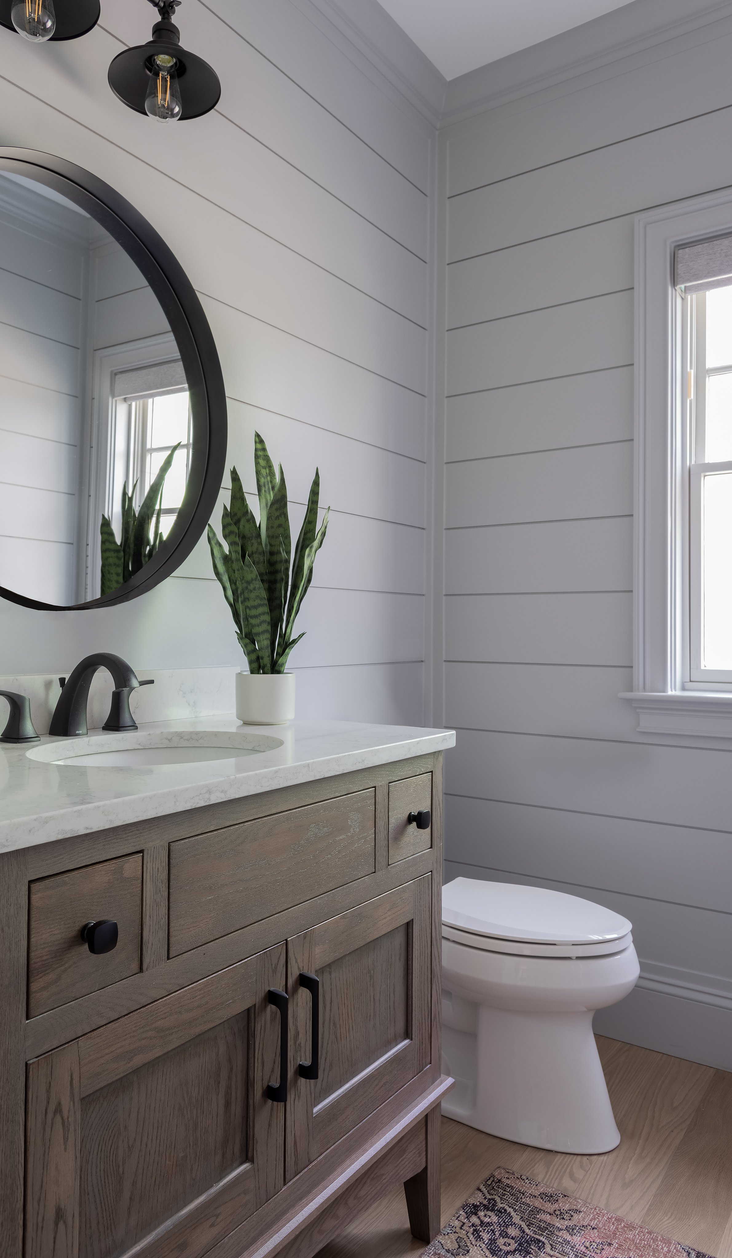 New England Farmhouse Remodel Interior Designer bathroom