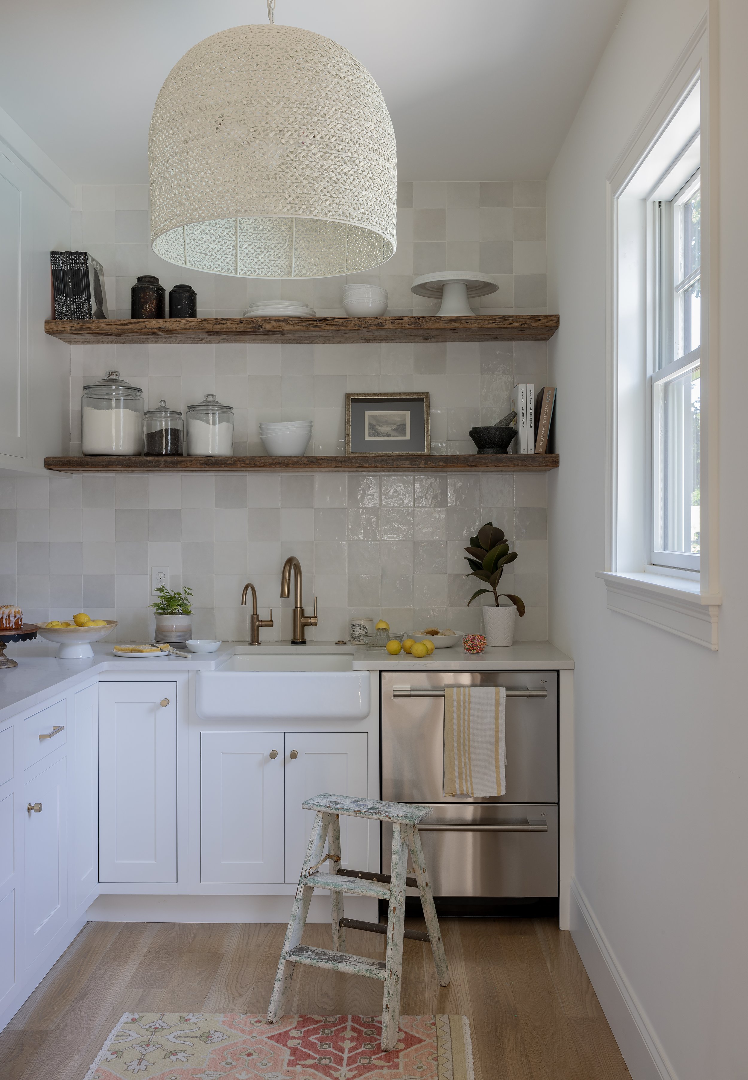 Bluemead Massachusetts new build farmhouse interior designer butler pantry