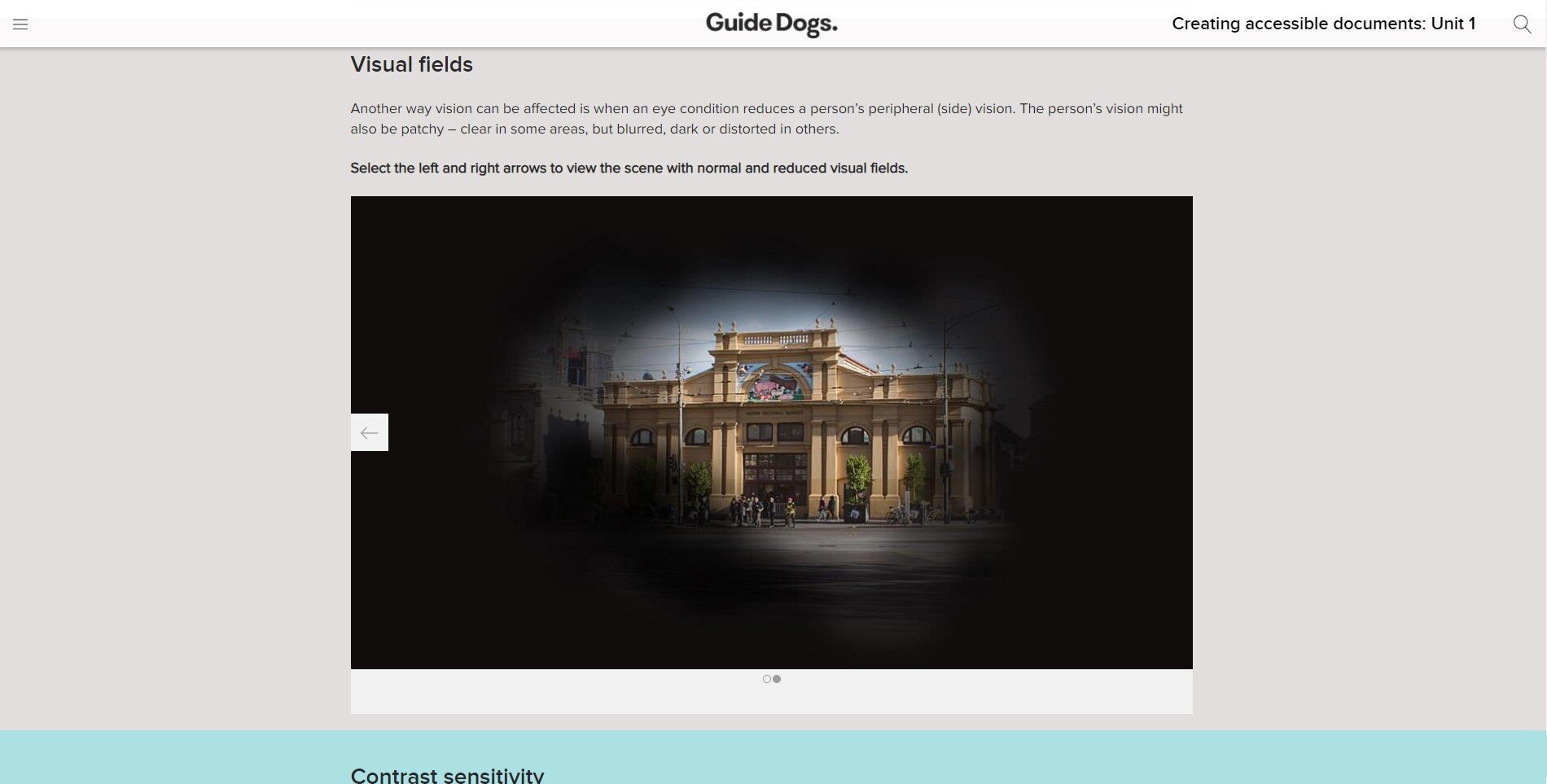 Screenshot #1 of accessible documents elearning course