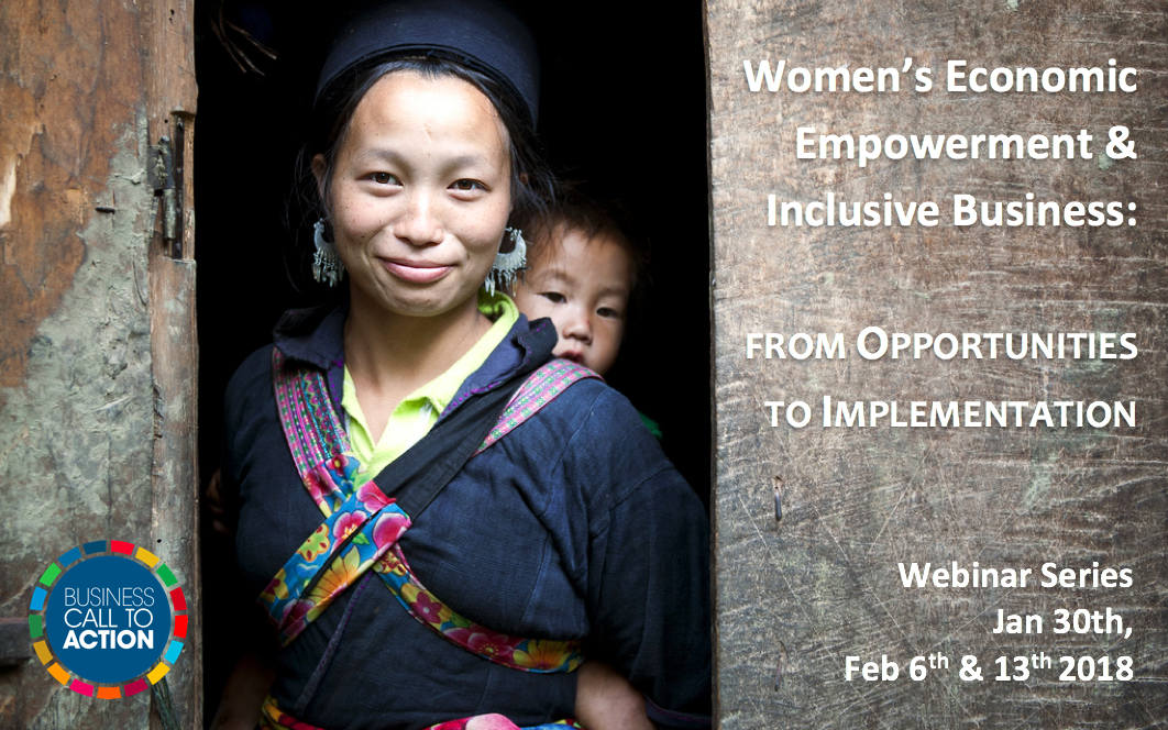 BCtA Series WEBINAR 3  Women's Empowerment: Measuring Inclusive Business  Impact — Business Call to Action