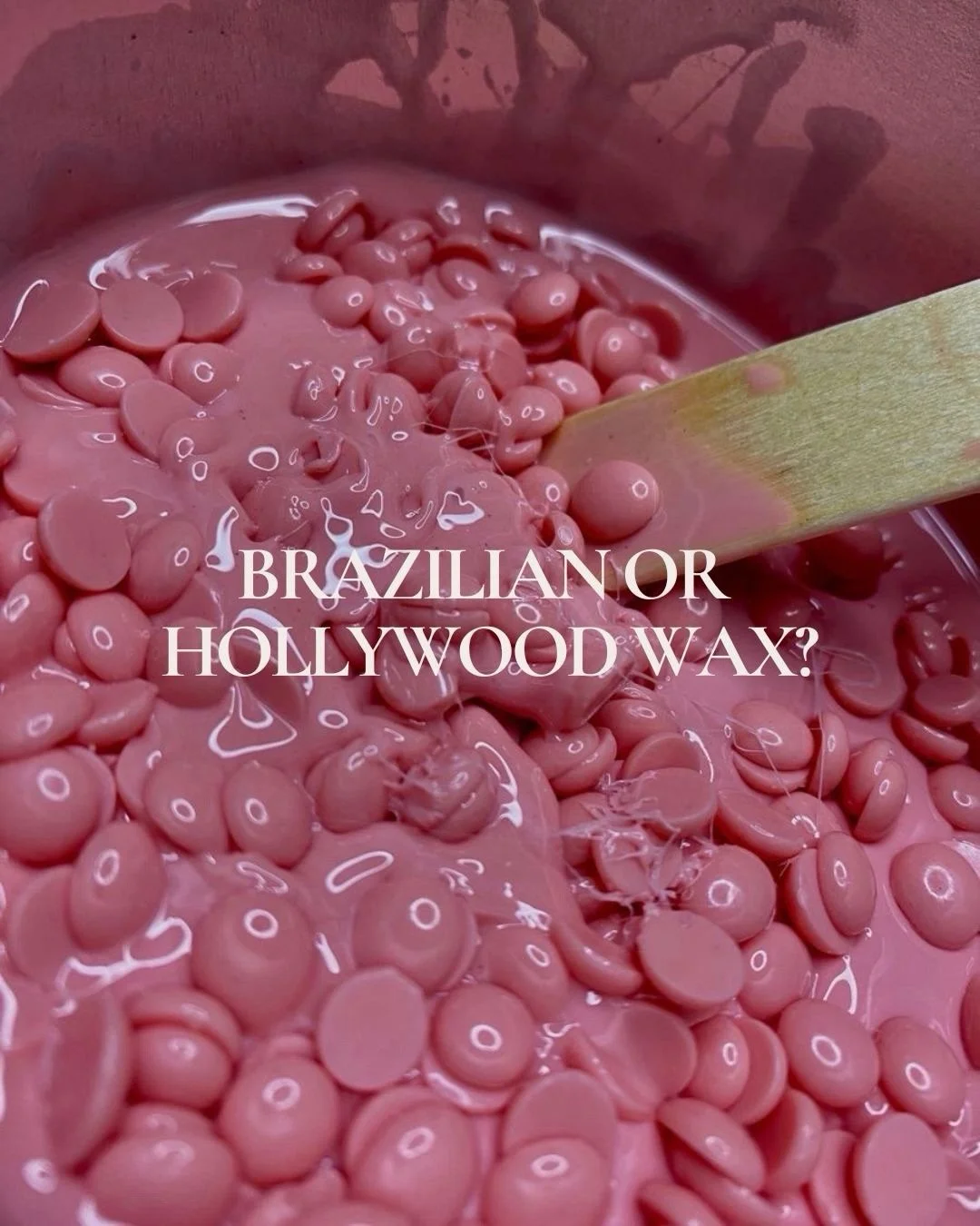 Brazilian or Hollywood? 👀

If you&rsquo;ve ever been confused when booking your wax appointment, you&rsquo;re not alone.

✨ Brazilian = leaves a small strip or shape at the front
✨ Hollywood = everything removed for a completely smooth finish

The g