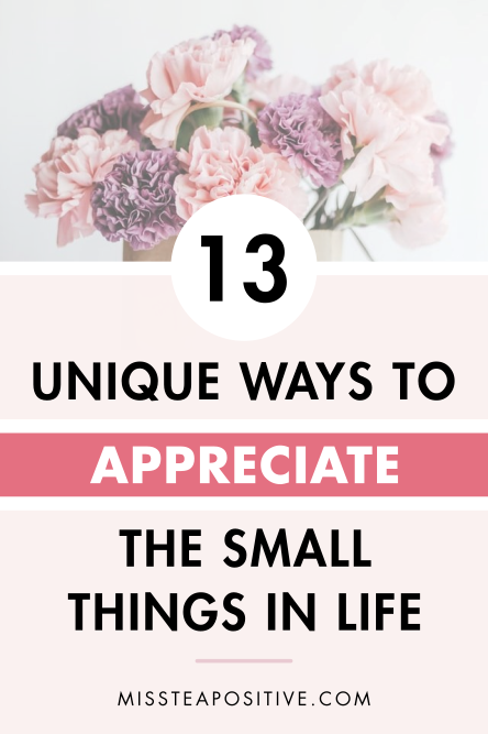 Learning to Appreciate the Small Things